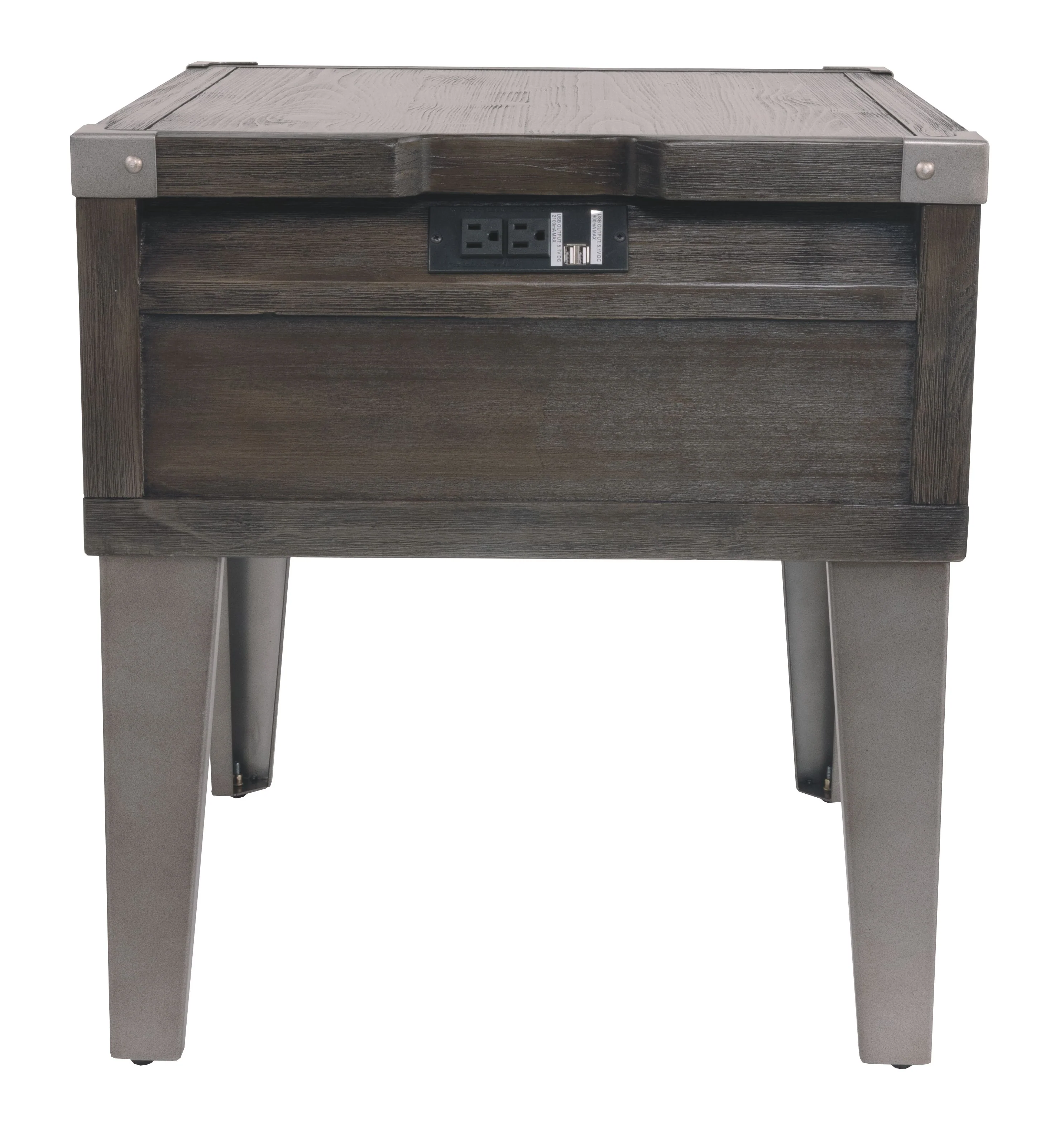 Todoe - Rectangular End Table - Dark Gray - Image 8