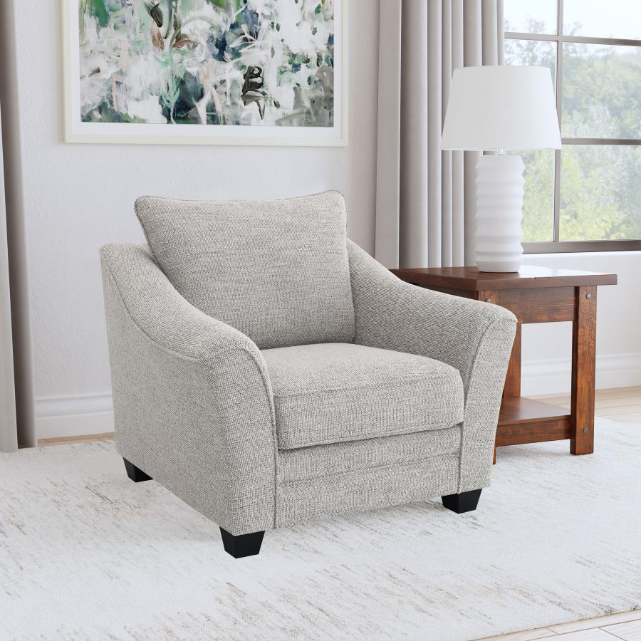Tomkins - Boucle Upholstered Chair - Light Gray - Image 2