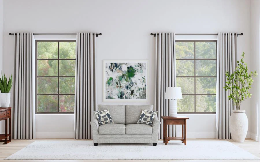 Tomkins - Boucle Upholstered Loveseat - Light Gray - Image 2