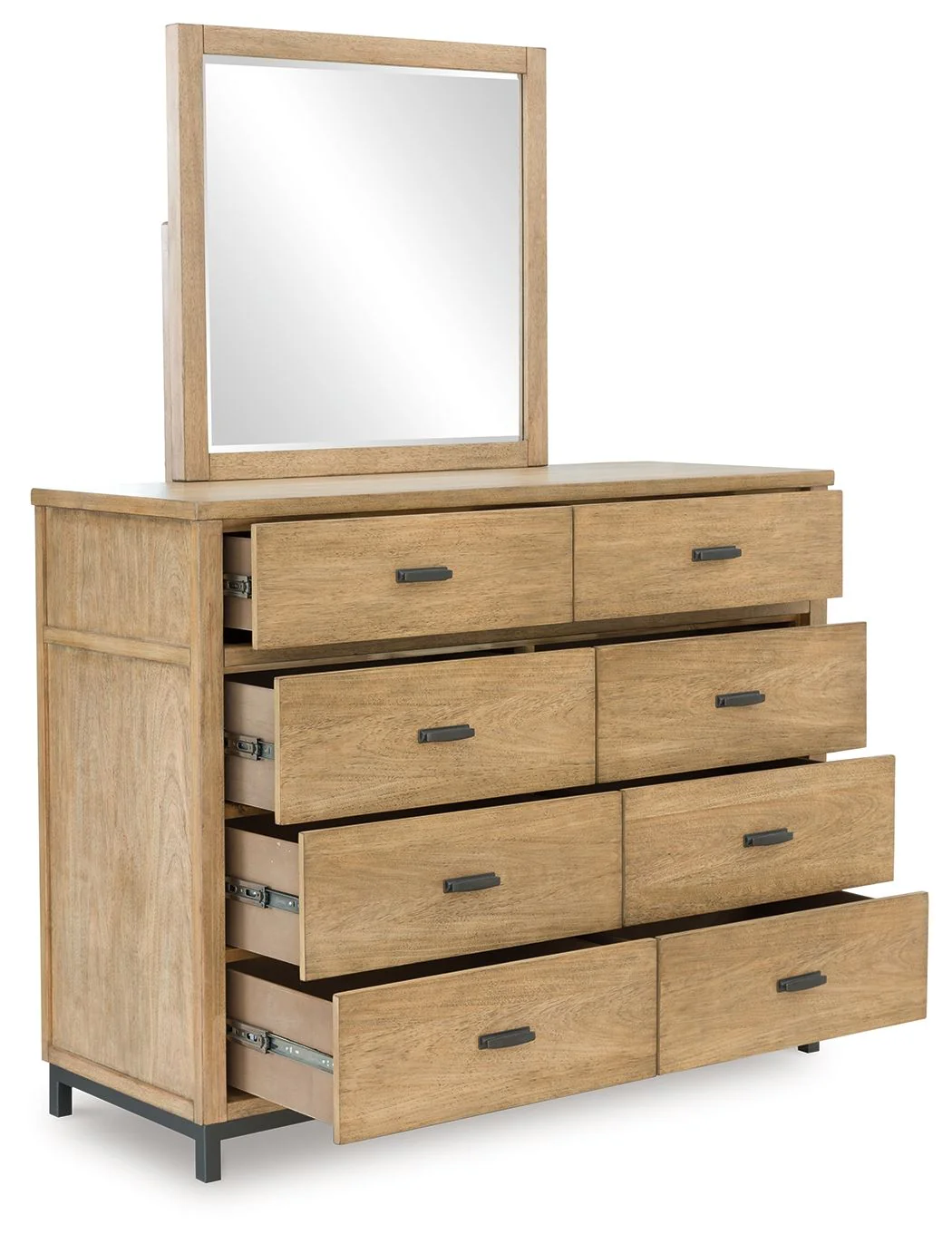 Tomtyn - Dresser And Mirror - Light Brown - Image 2