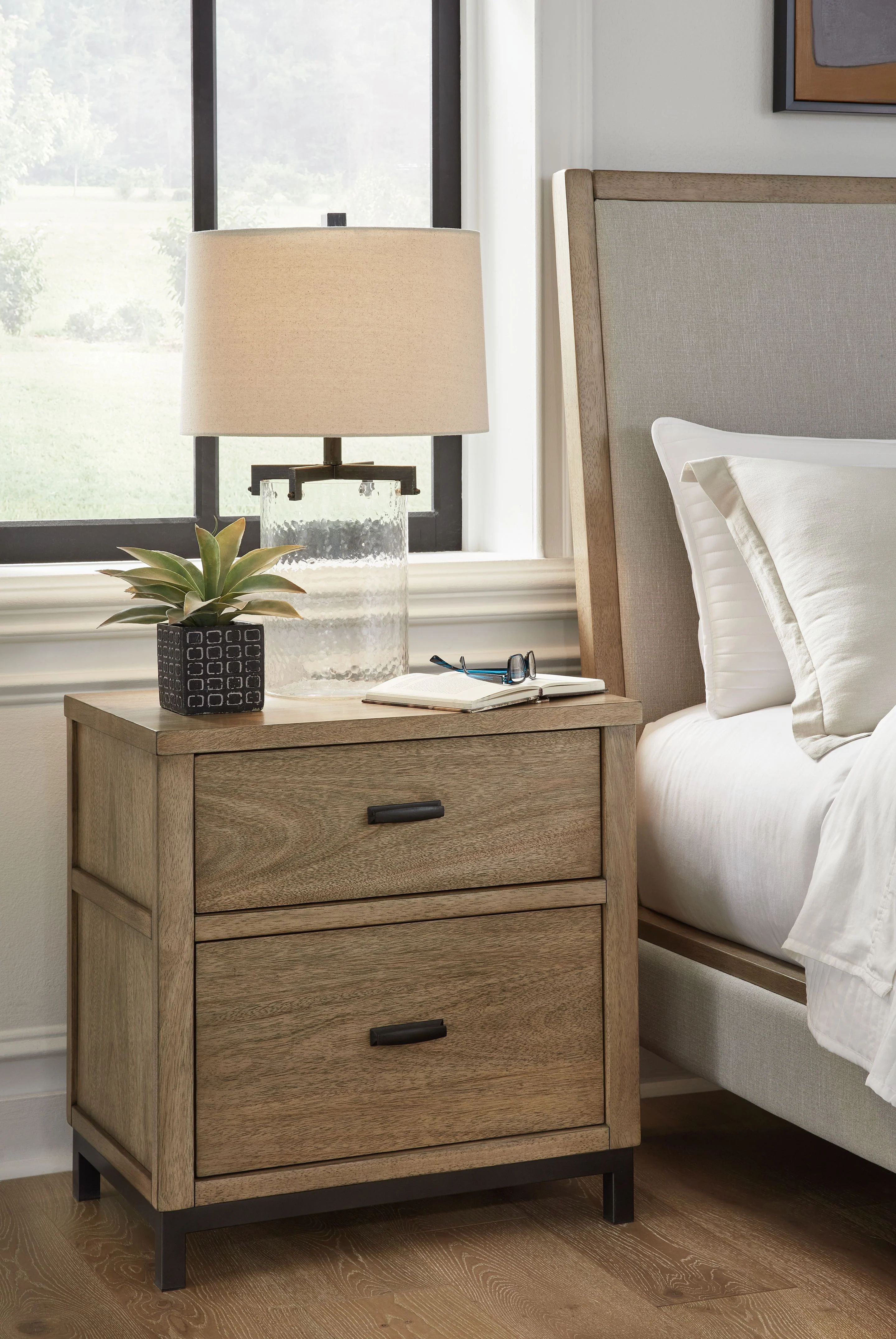 Tomtyn - Two Drawer Night Stand - Light Brown - Image 8