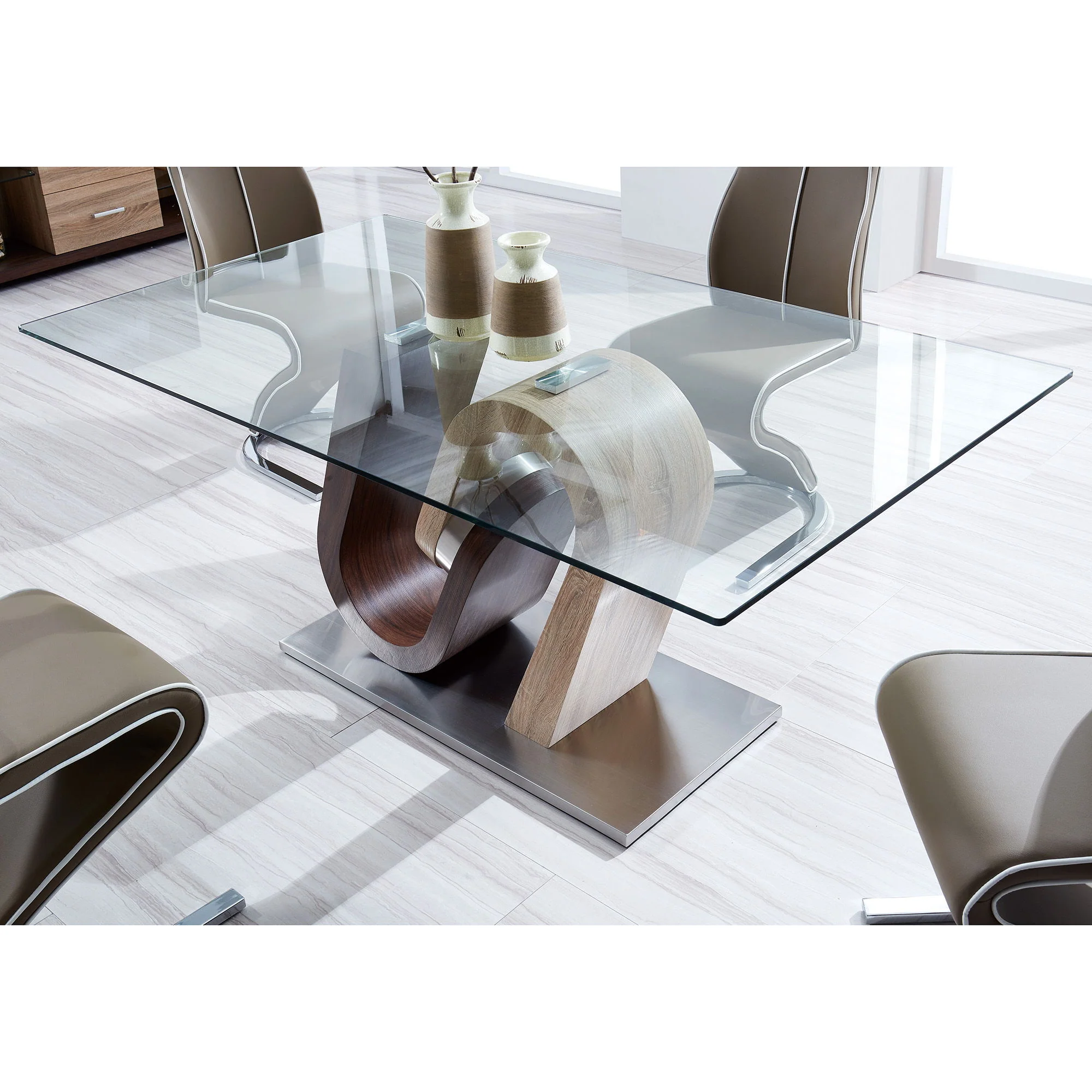Tony - Dining Table - Brown / Beige - Image 3