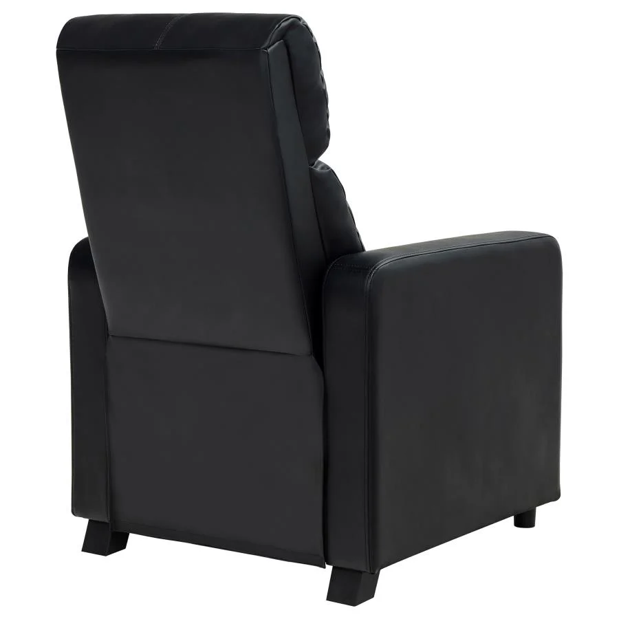 Toohey - Upholstered Home Theater Push Back Recliner - Black - Image 10