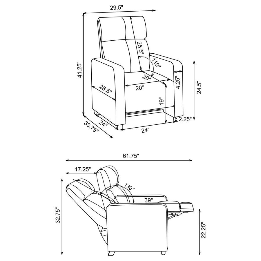 Toohey - Upholstered Tufted Recliner Living Room Set - Image 73