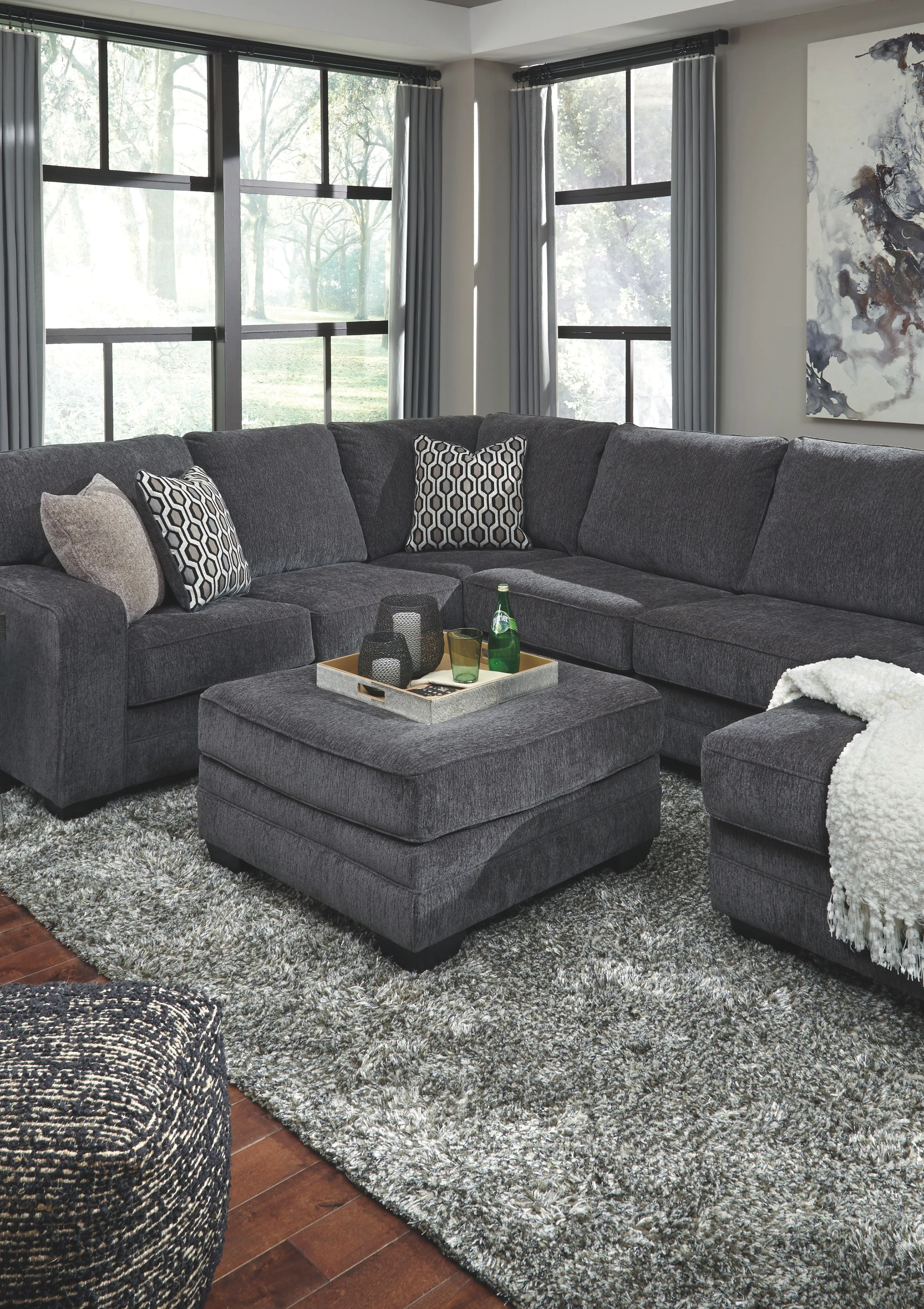 Tracling - Oversized Accent Ottoman - Slate - Image 6