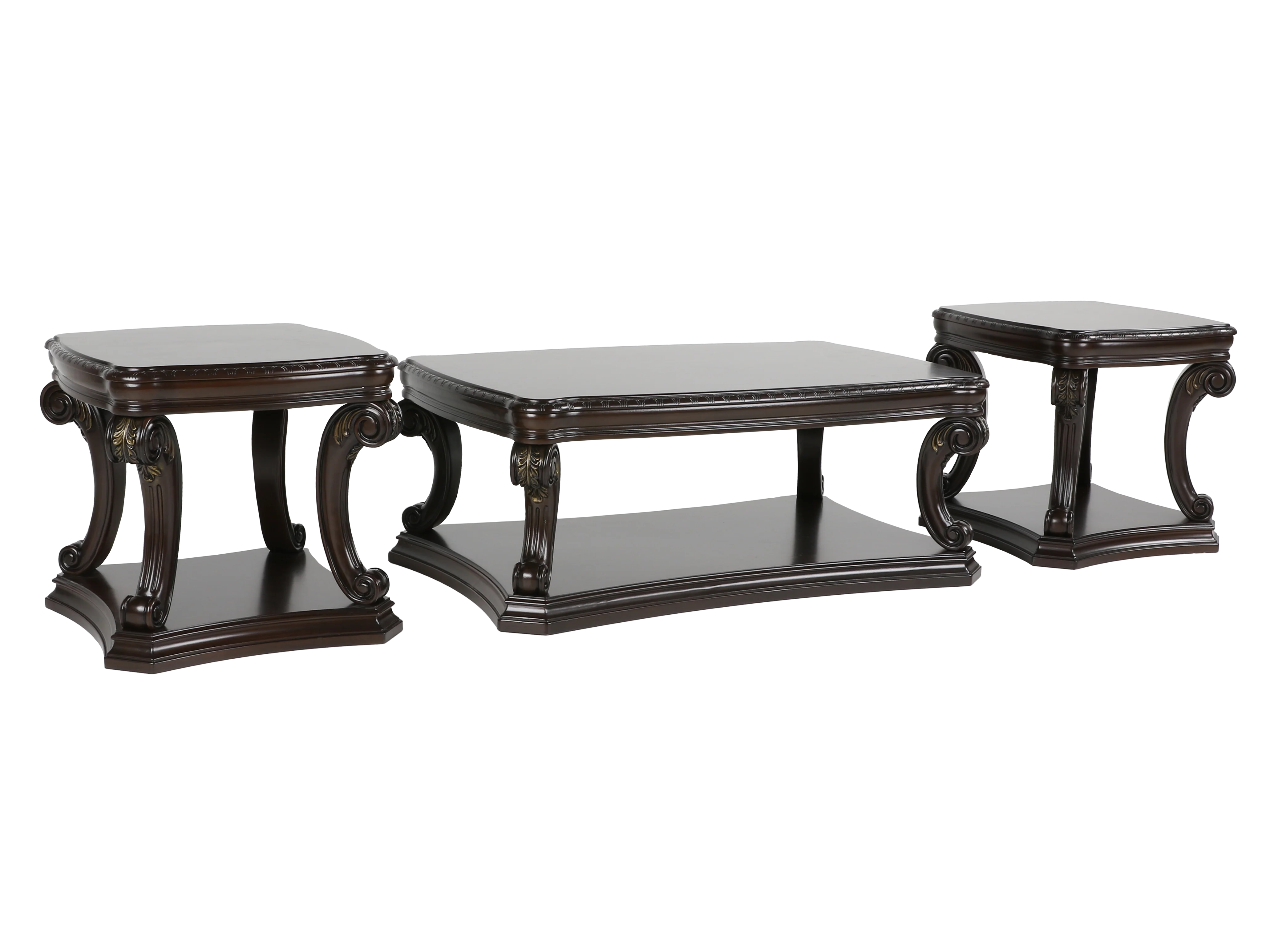 Traditional Cherry 3-Piece Occasional Table Set - Image 2