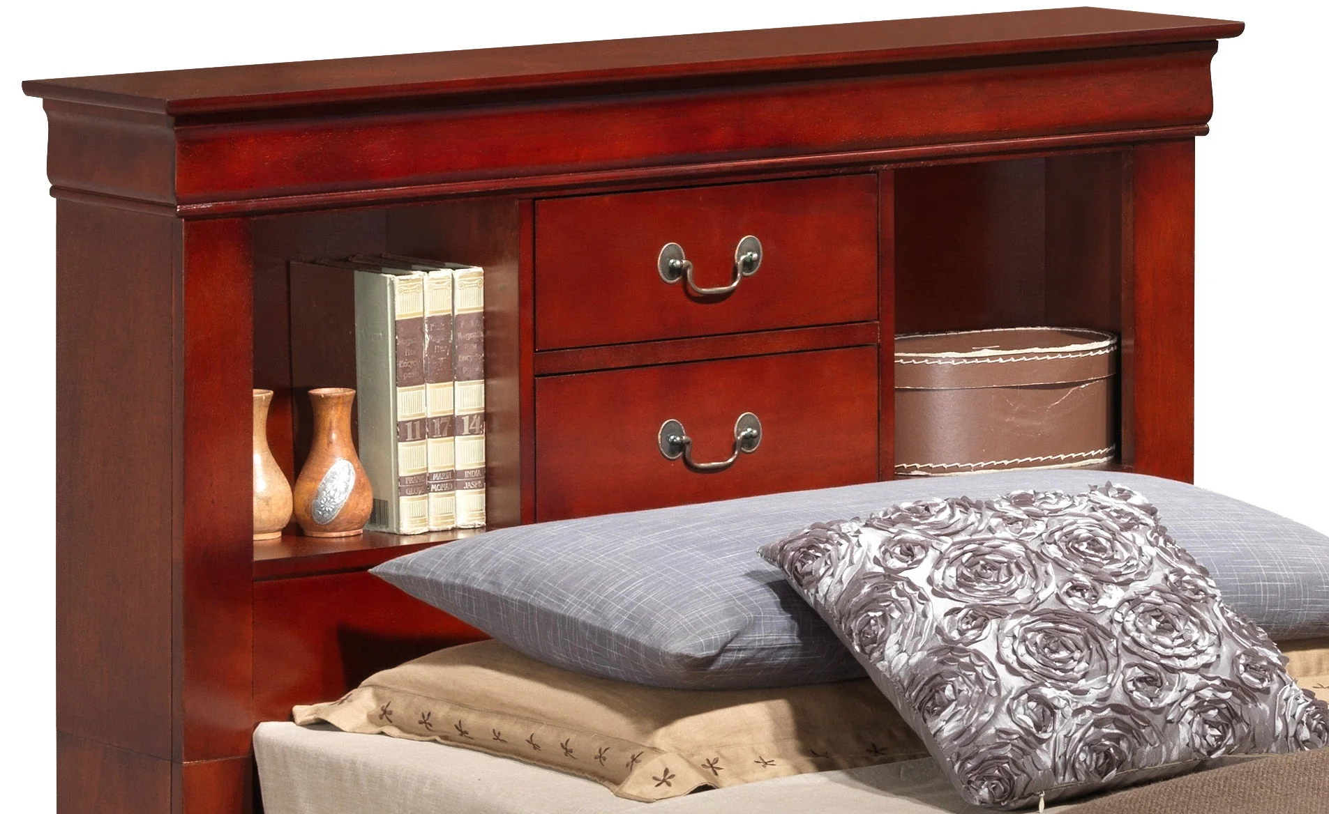 Traditional Style Bookcase Storage Bed - Image 34