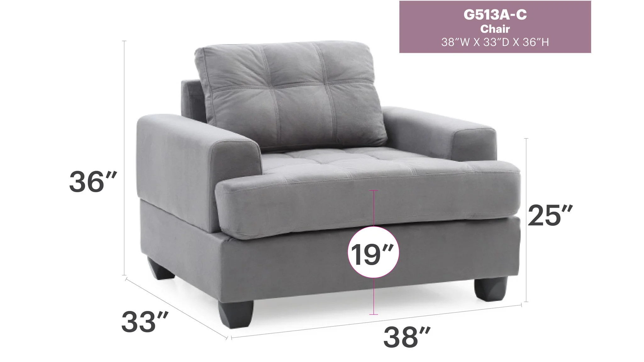 Transitional Design Armchair - Image 11