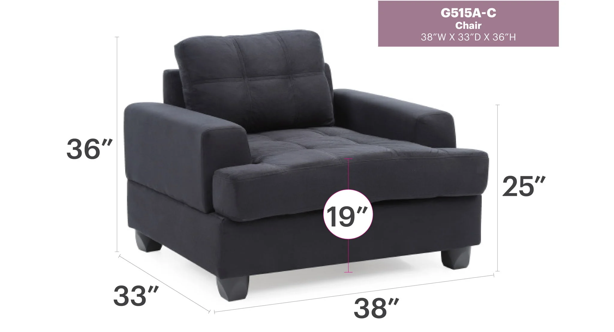 Transitional Design Armchair - Image 9
