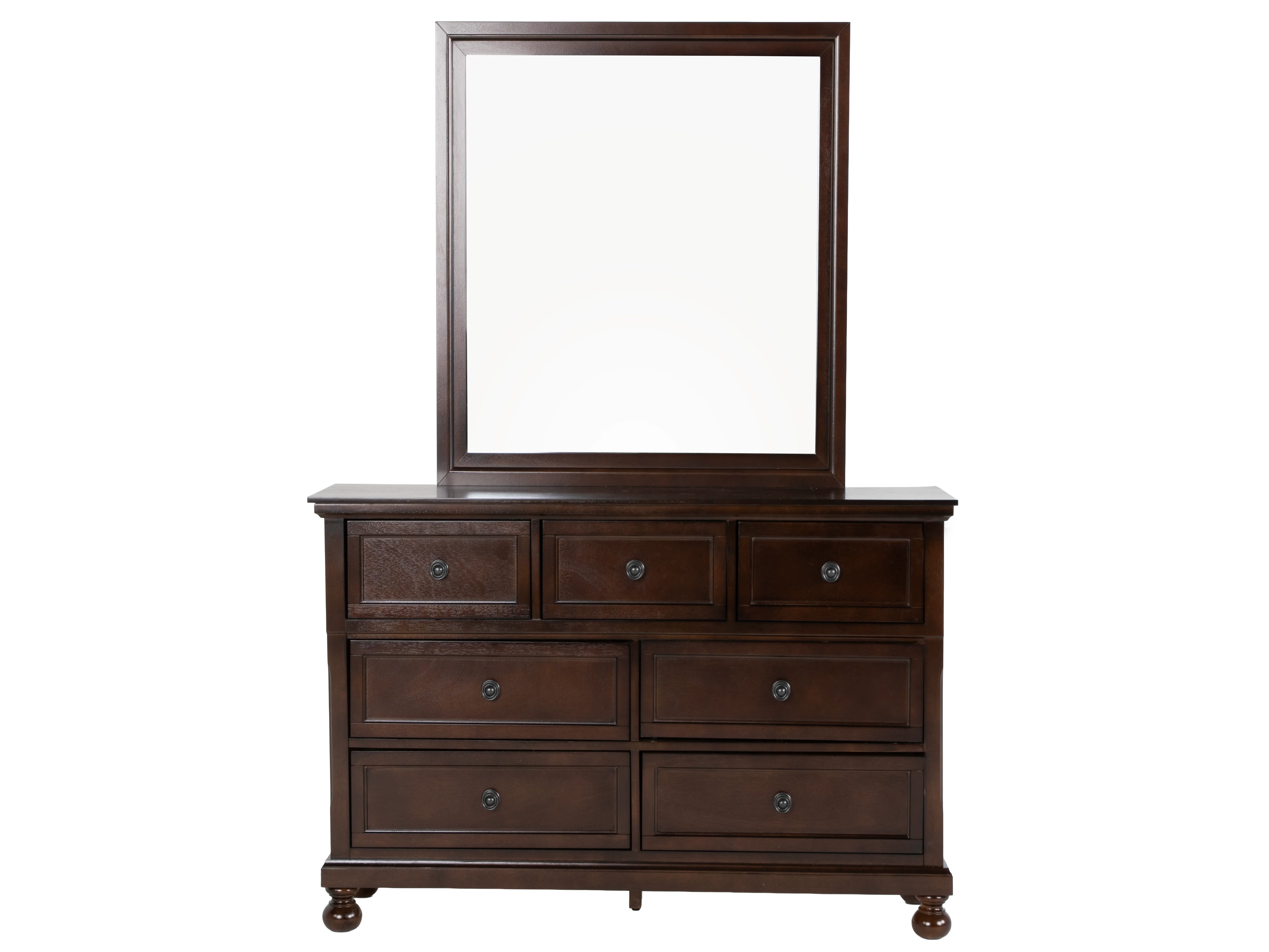 Transitional Espresso 6-Piece Queen Storage Bedroom Set (Bed, Dresser, Mirror, & Nightstand) - Image 8