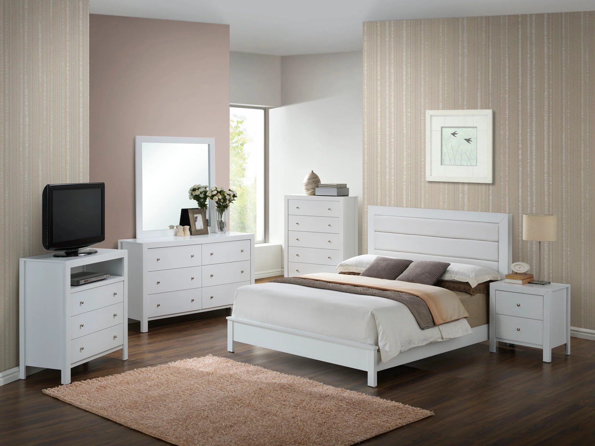Transitional Modern Design Bed - Image 30