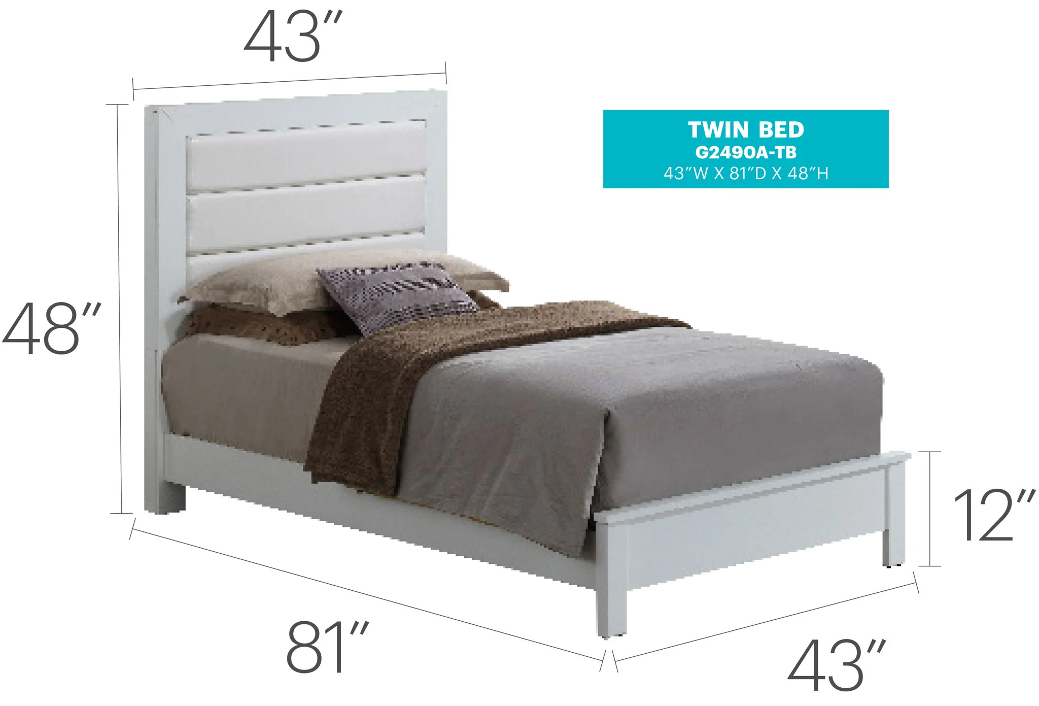 Transitional Modern Design Bed - Image 35