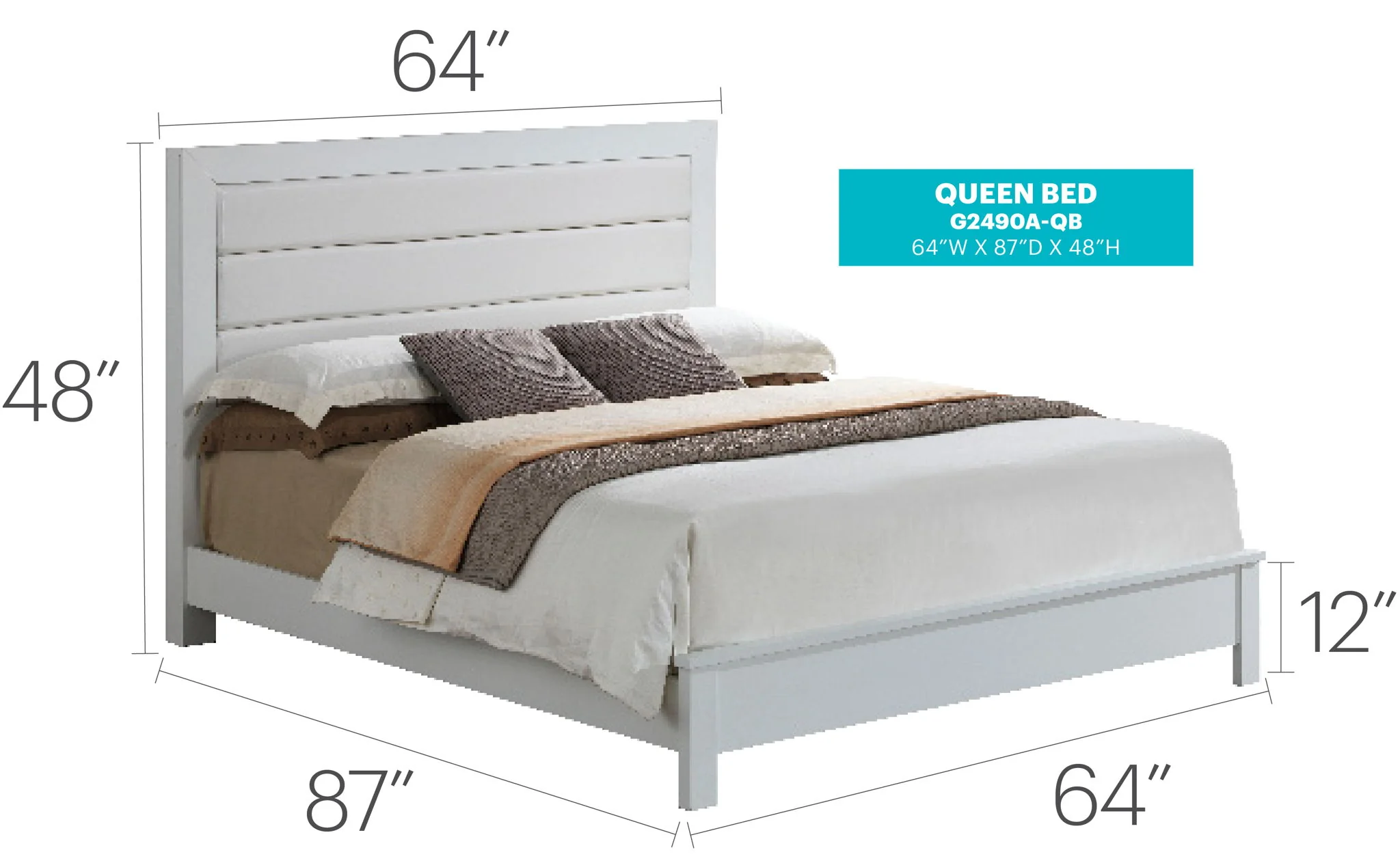 Transitional Modern Design Bed - Image 38