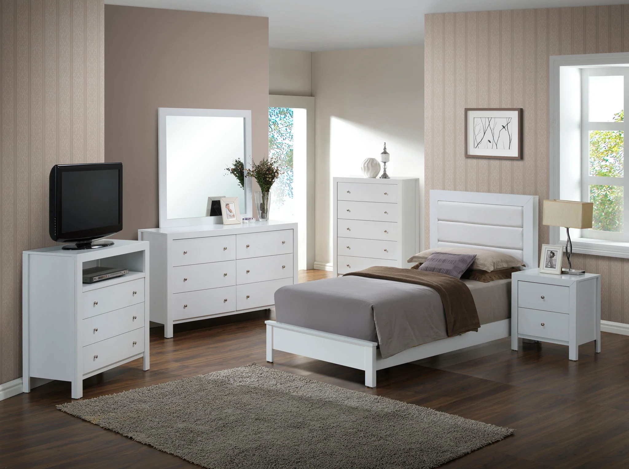 Transitional Modern Design Bed - Image 40