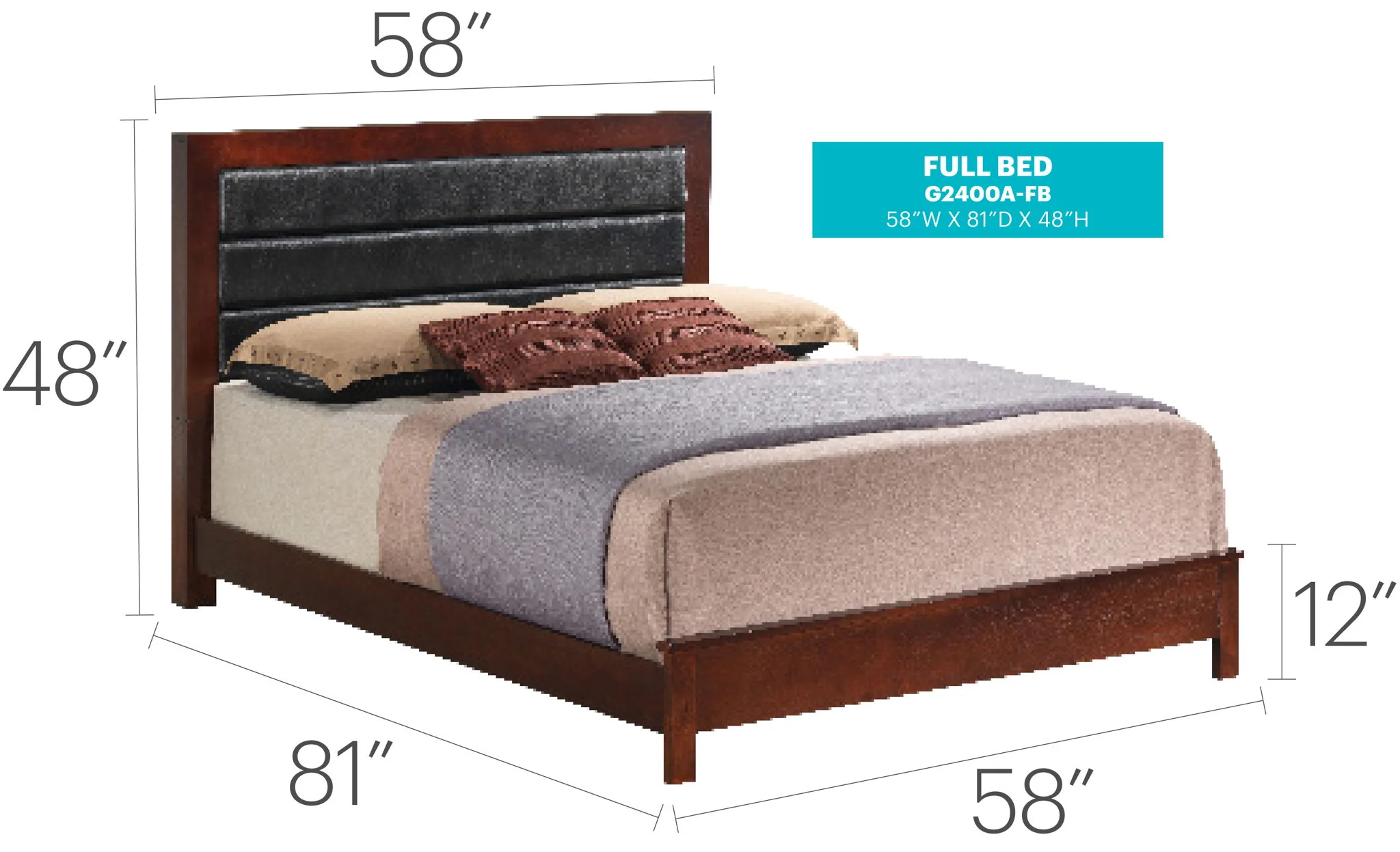 Transitional Modern Design Bed - Image 46