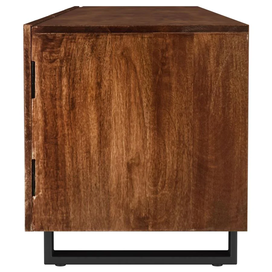 Trask - Wood TV Stand Media Console - Mango Brown - Image 6