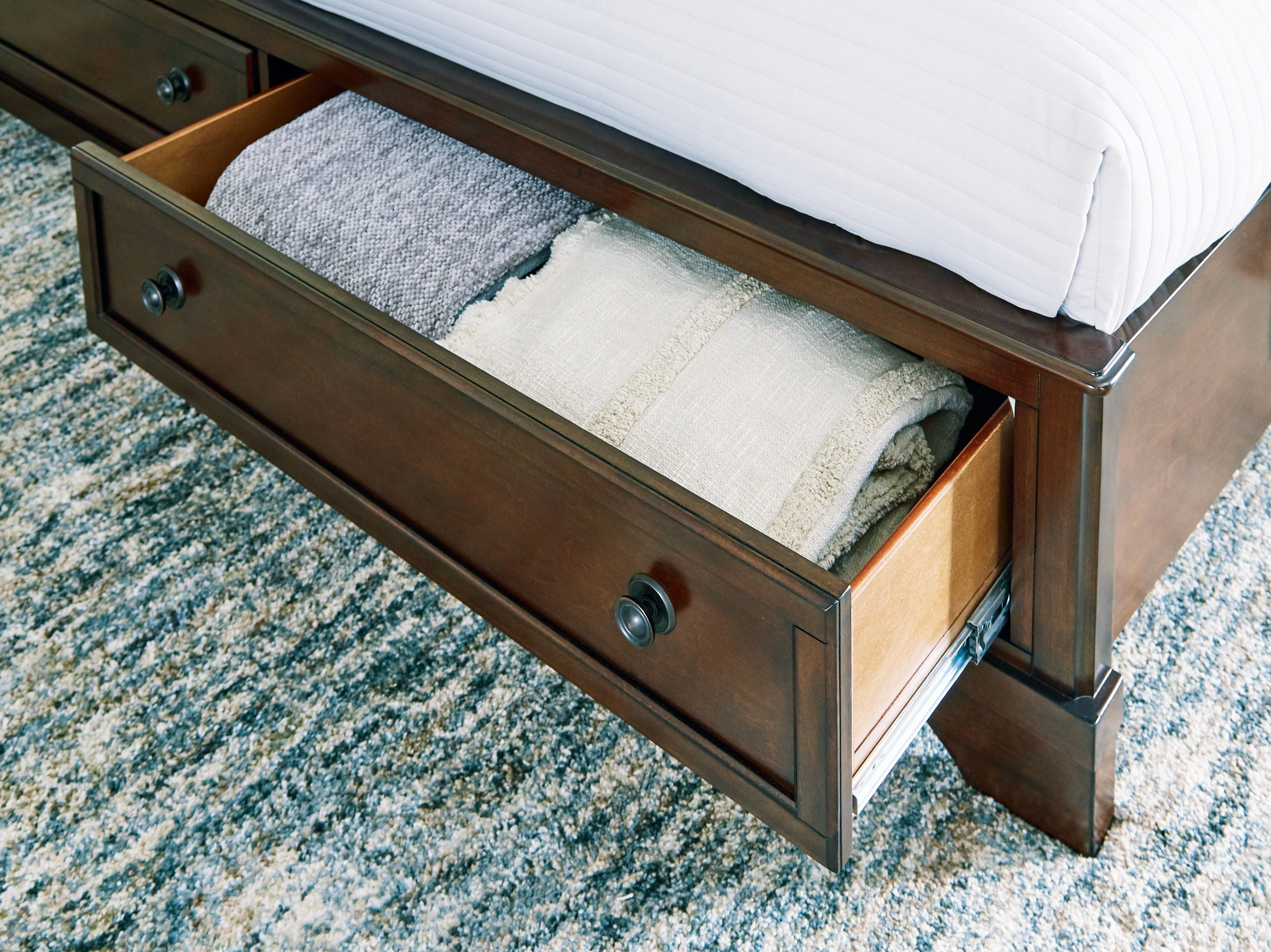 Trellington - Queen Sleigh Storage Bed - Brown - Image 4