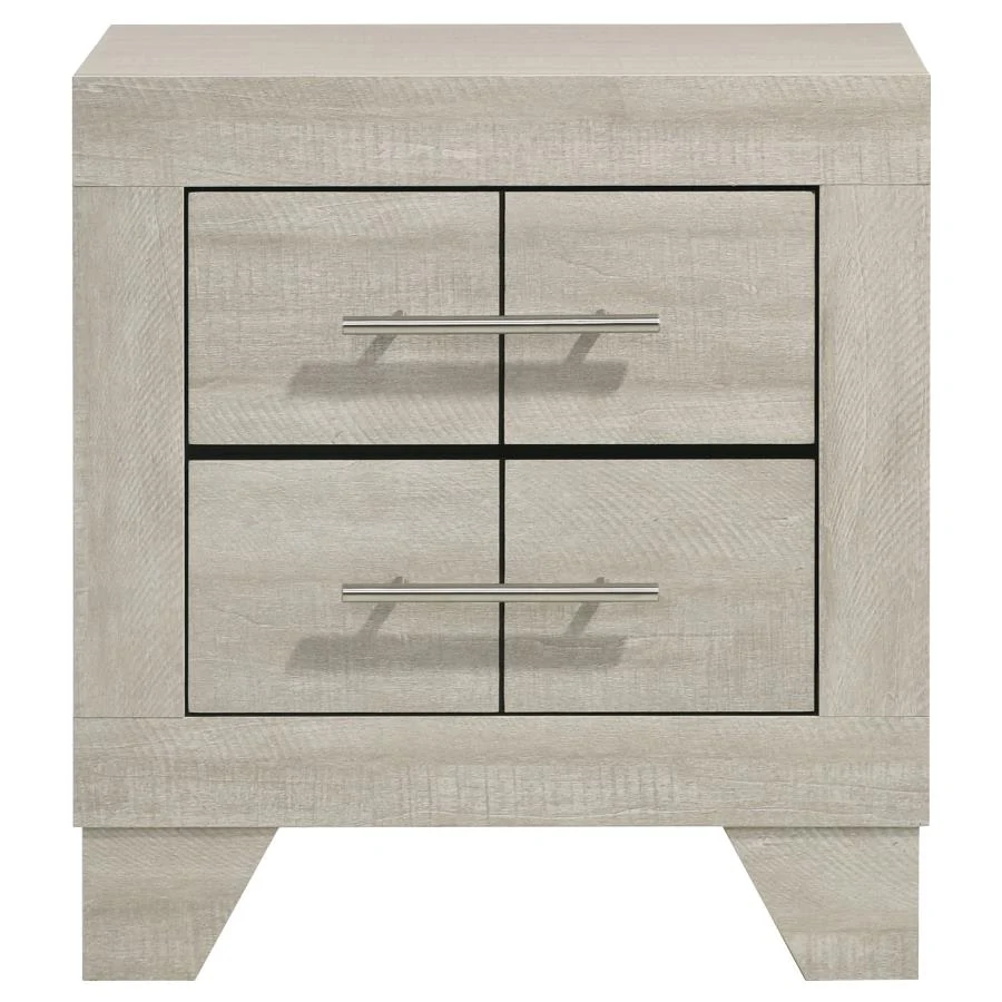 Trenton - 2-Drawer Nightstand Bedside Table - Rustic Cream - Image 3