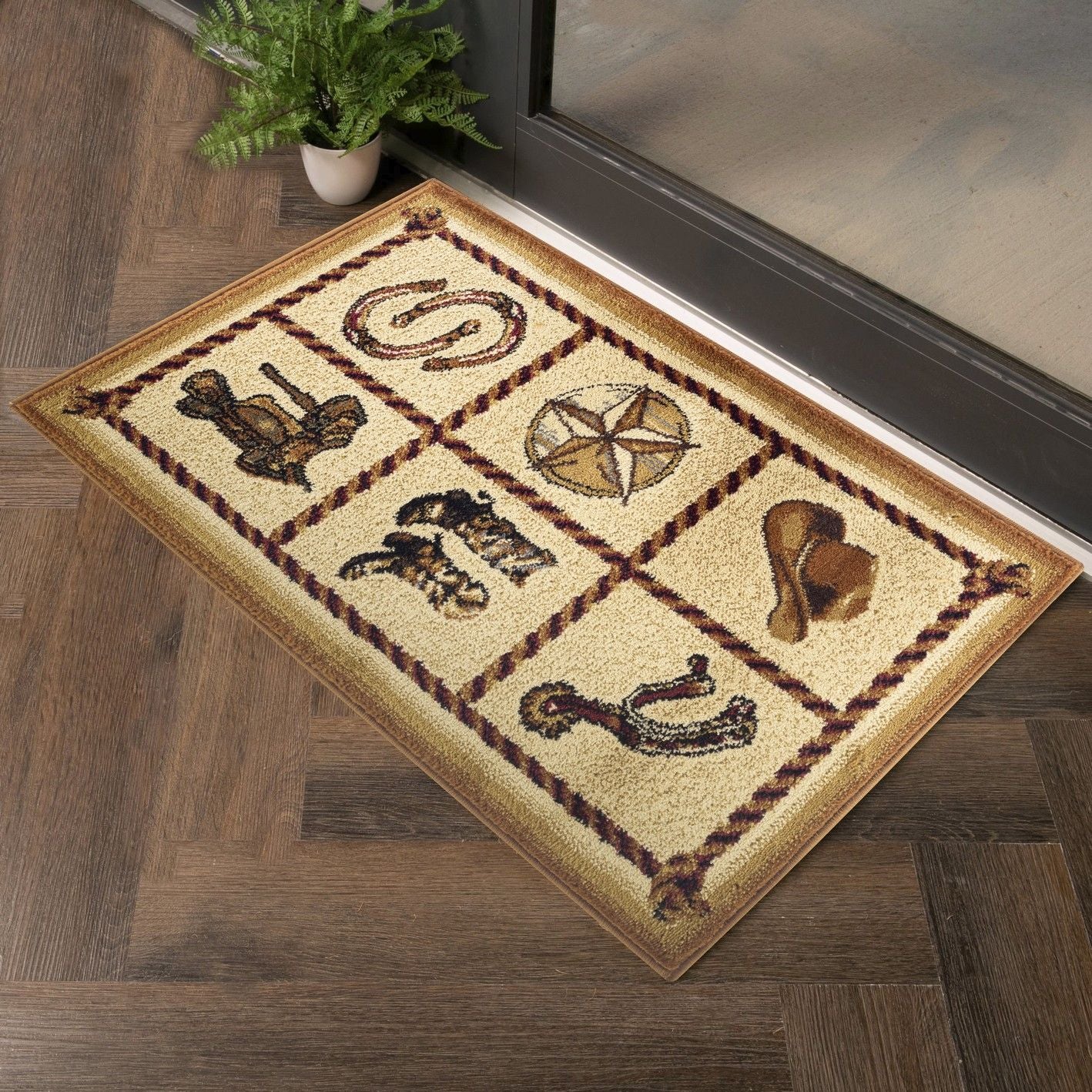 Tribes - 5'3" X 7'3" Southwest Area Rug - Beige - Image 4