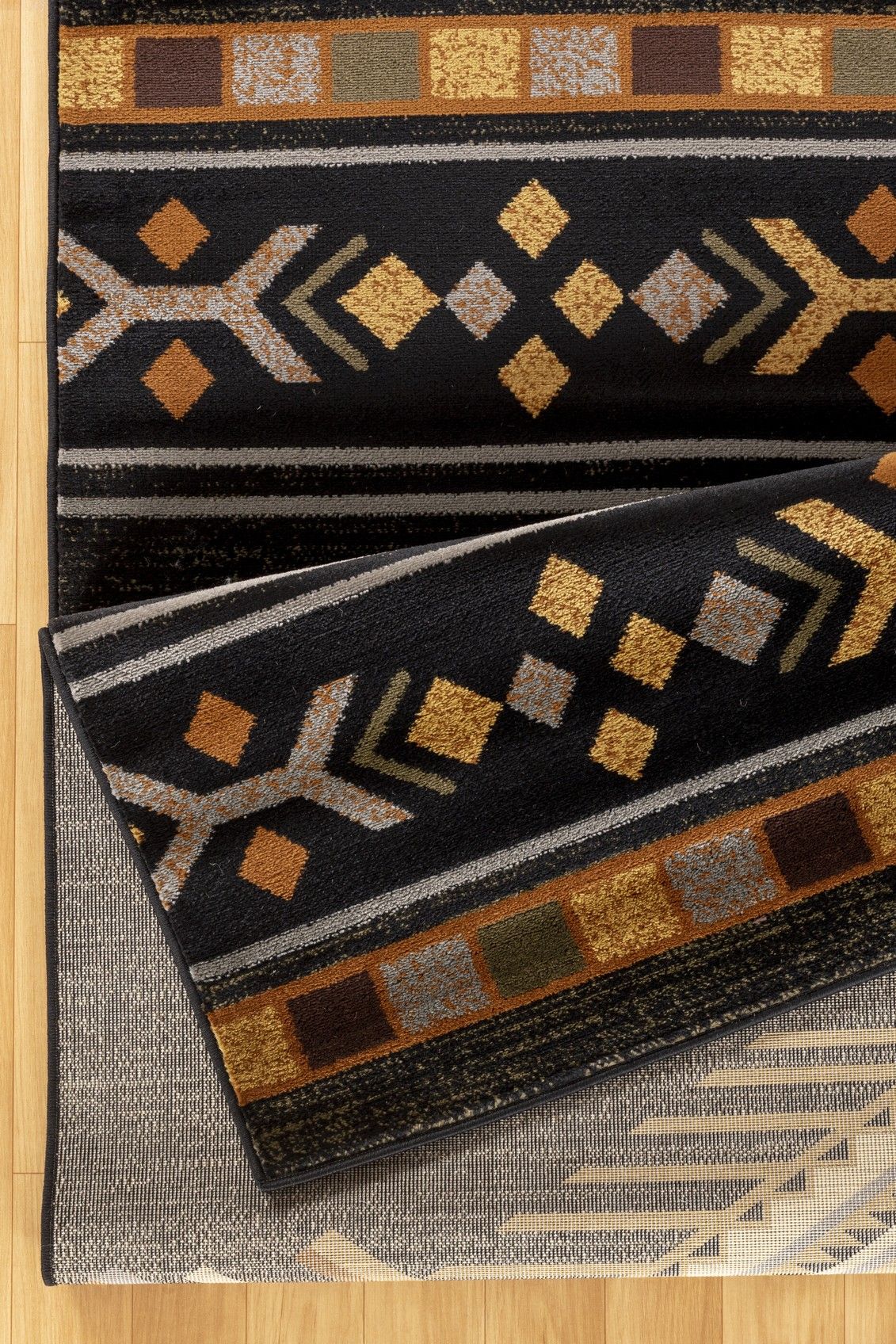 Tribes - 7'10" X 10'3" Southwest Area Rug - Black - Image 2