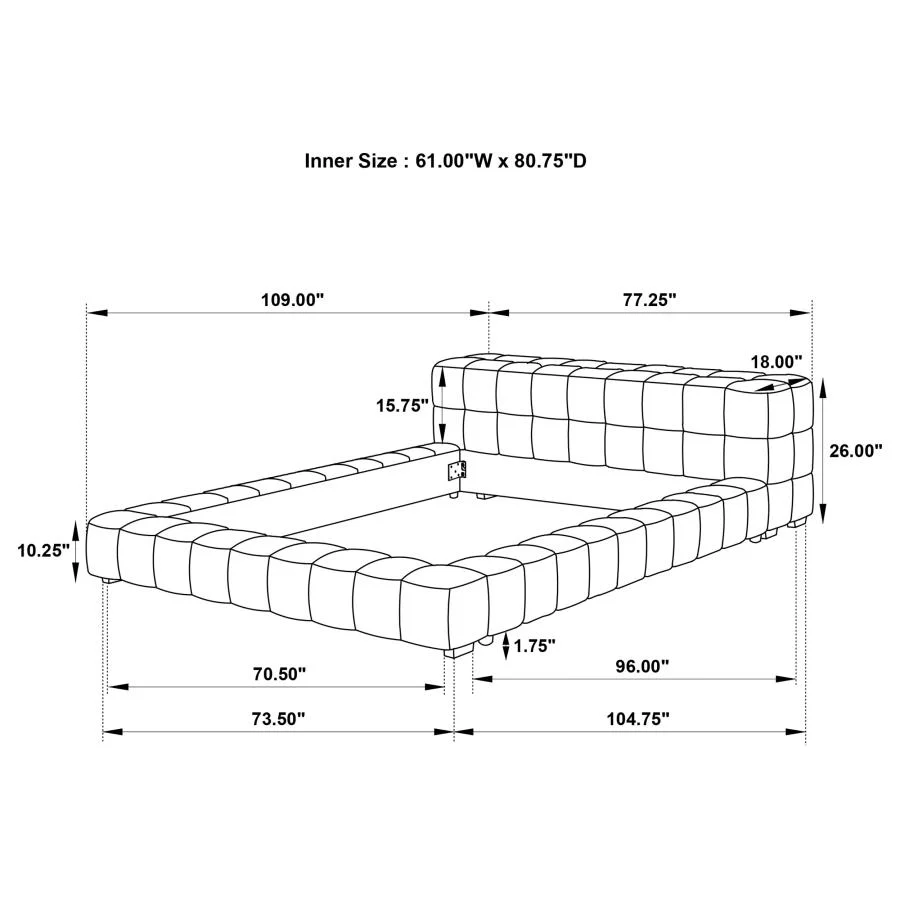 Trinity Upholstered  Platform Bed - Image 18