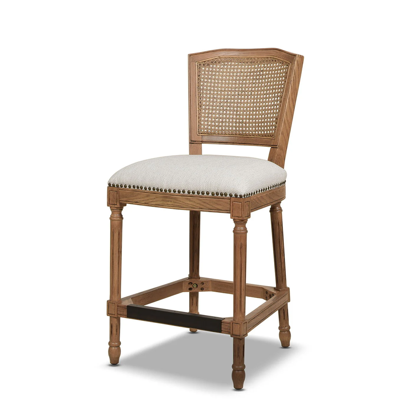 Triomphe - Rattan Wicker High Back Armless Counter Bar Stool - Image 30