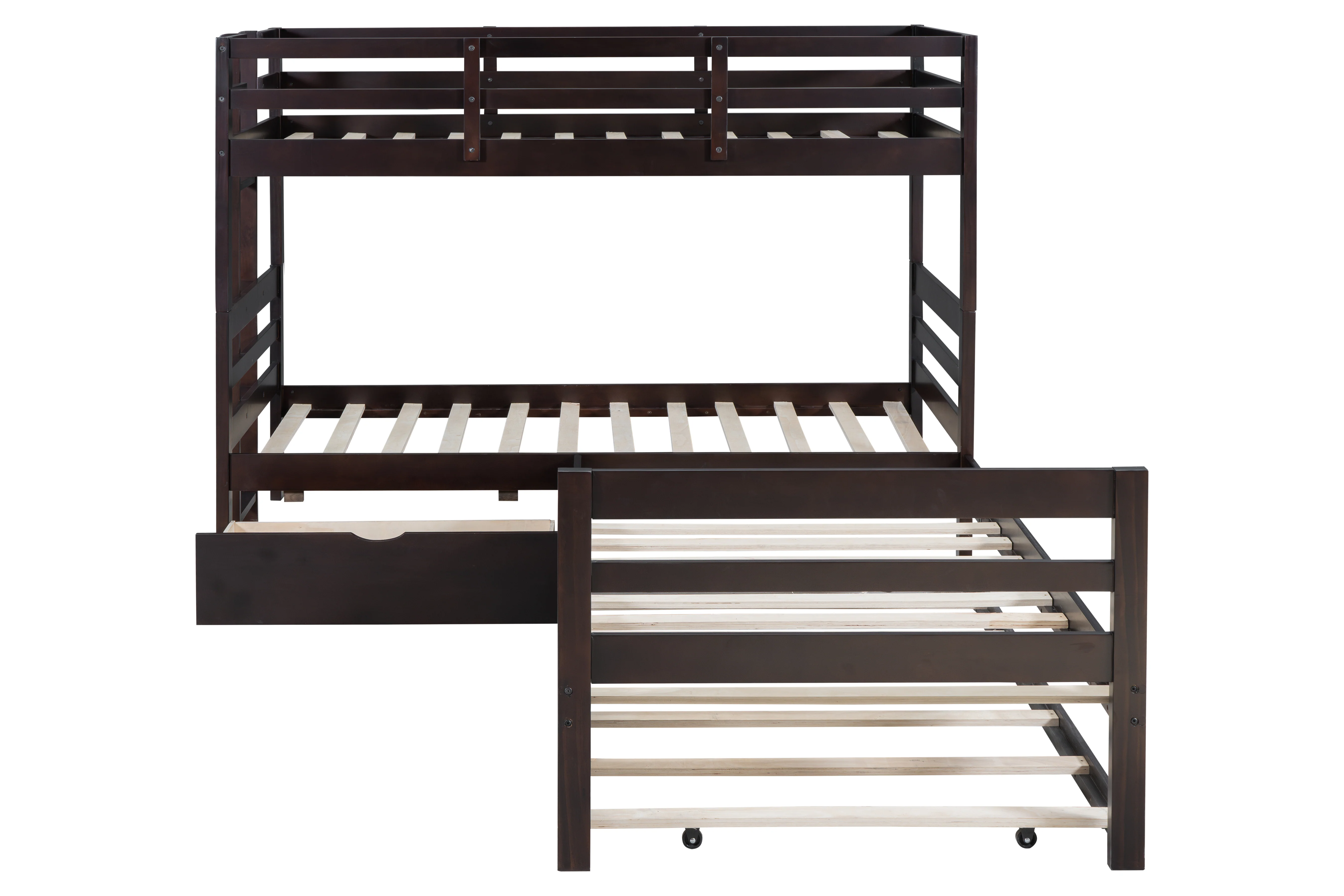 Triple Twin-size Bunkbed With Trundle And Drawers - Image 4