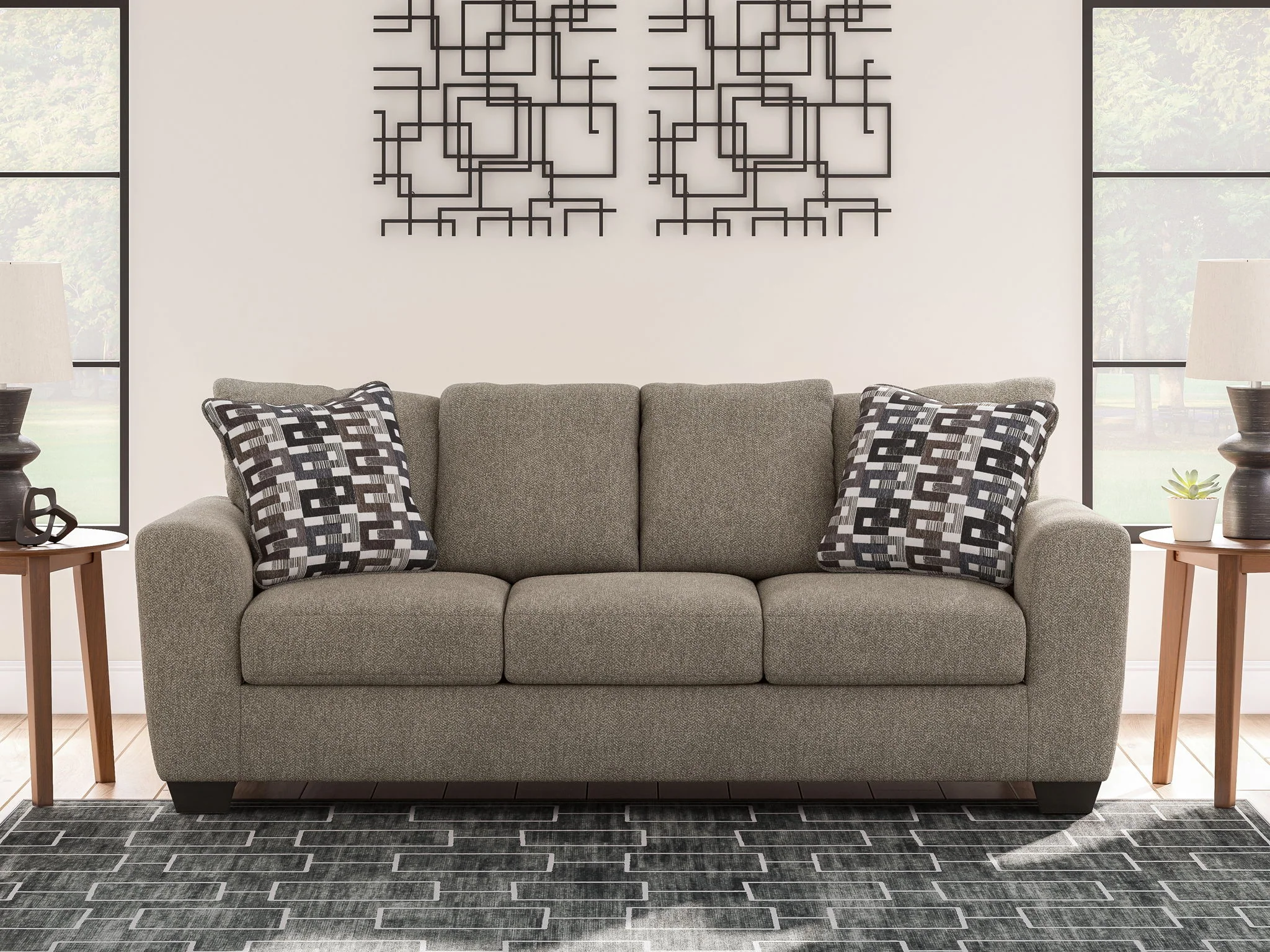 Triston-Peaks - Queen Sofa Sleeper - Suede - Image 9