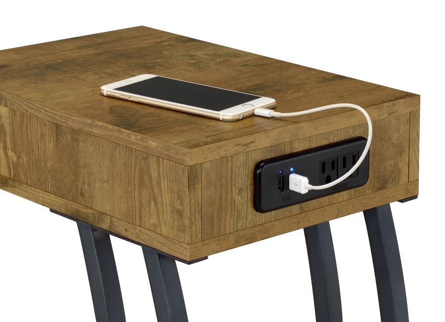 Troy - 1-Drawer C-Shaped Side Table Power Outlet - Image 6