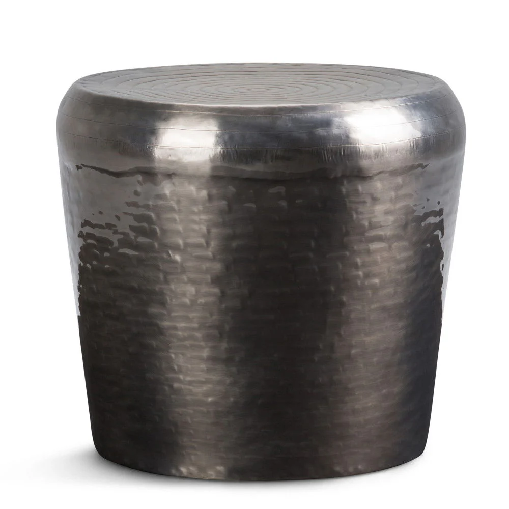 Troy - Metal Accent Table - Antique Silver - Image 6
