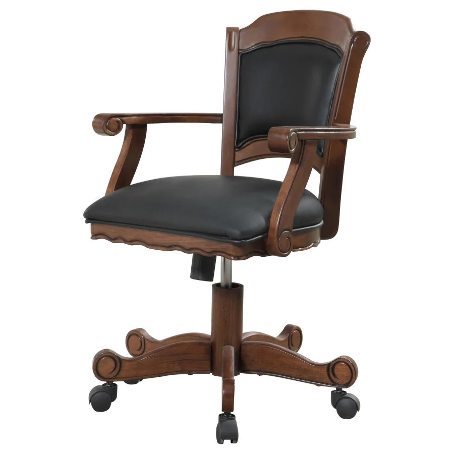 Turk Upholstered Swivel Dining and Game Chair Tobacco - Image 3
