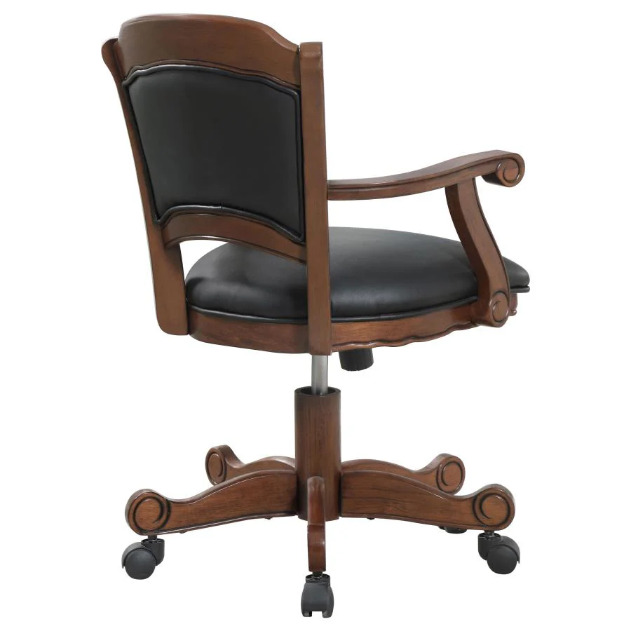 Turk Upholstered Swivel Dining and Game Chair Tobacco - Image 7