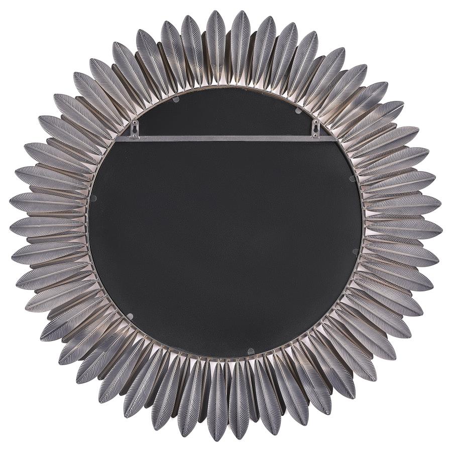 Tuscany 35 x 35 Inch Sunburst Wall Mirror Gold - Image 2