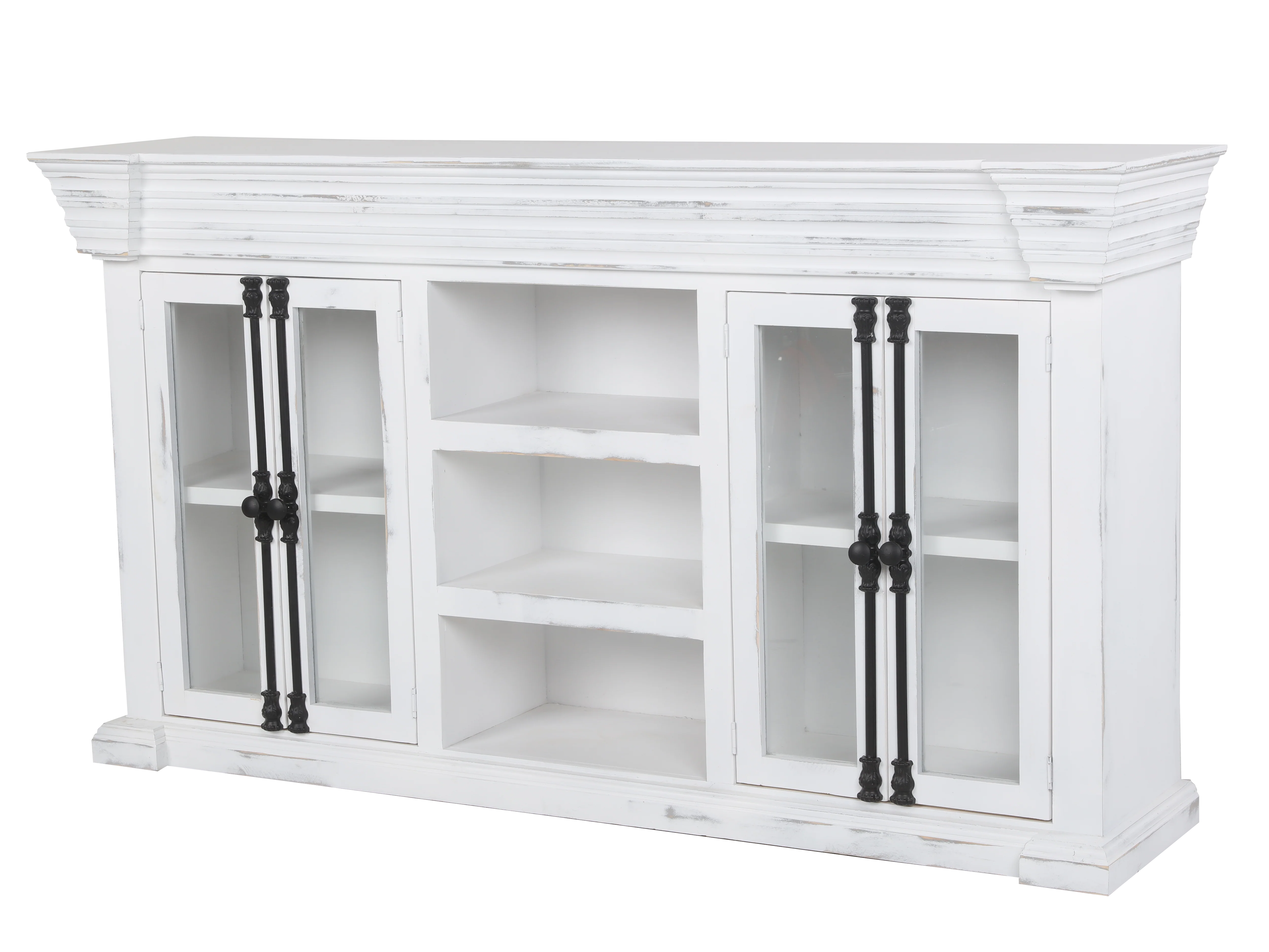 TV Console with Glass Doors - Image 3