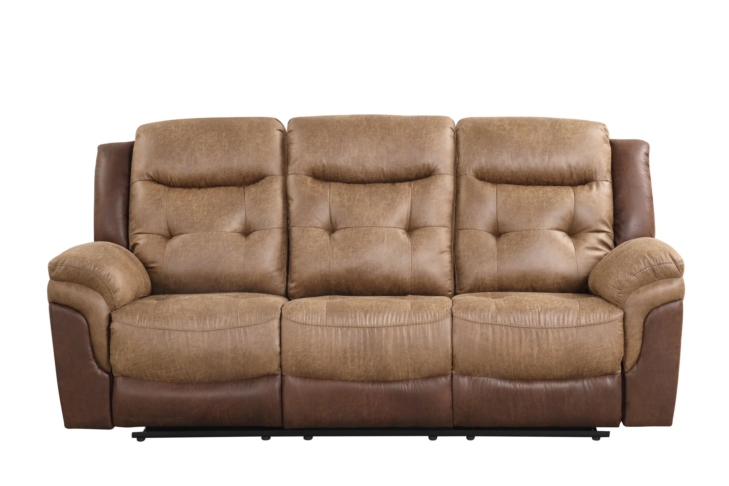 Two-Tone Brown 3-Piece Reclining Living Room Set with Console Loveseat - Image 4