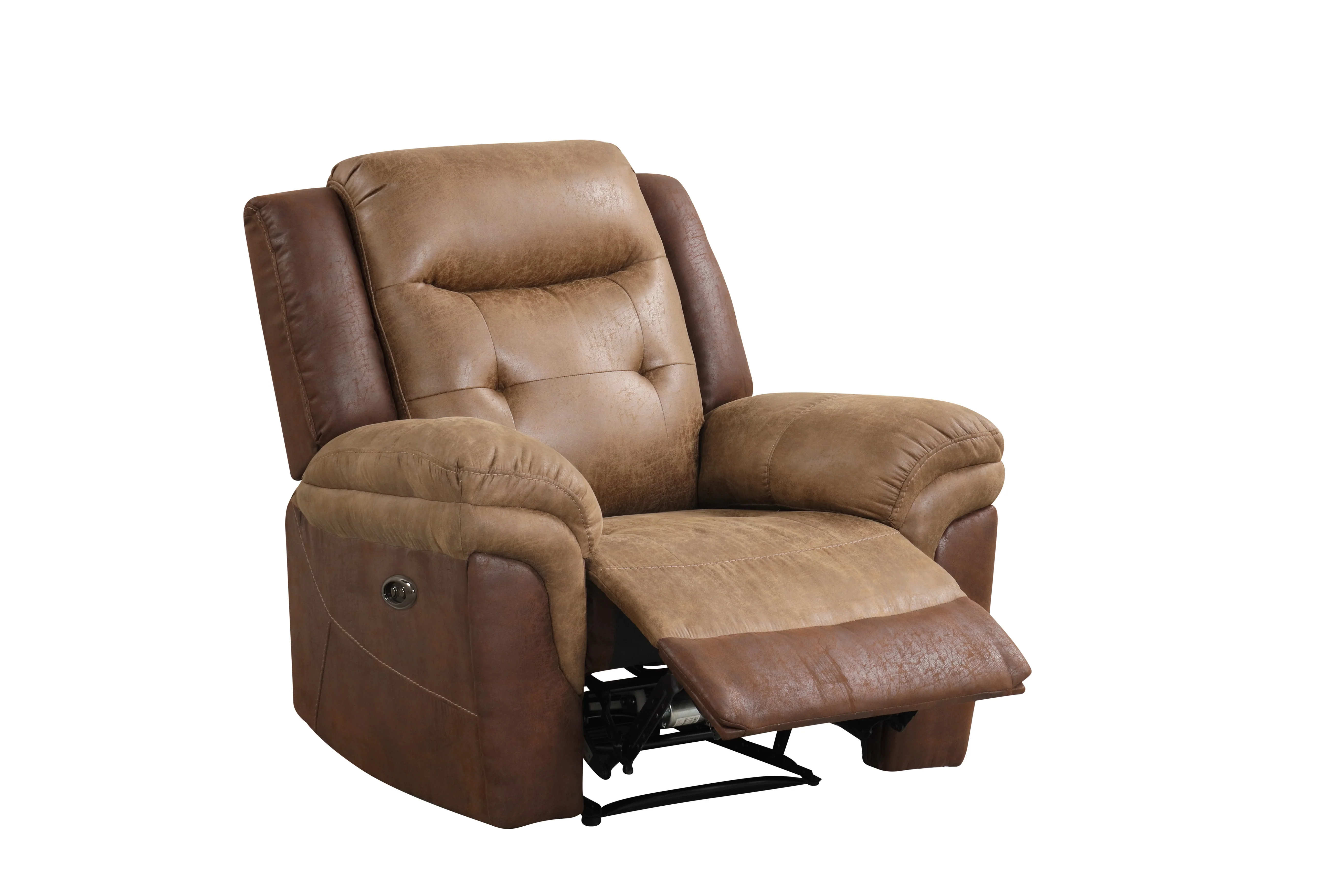 Two-Tone Brown 3-Piece Reclining Living Room Set with Console Loveseat - Image 6