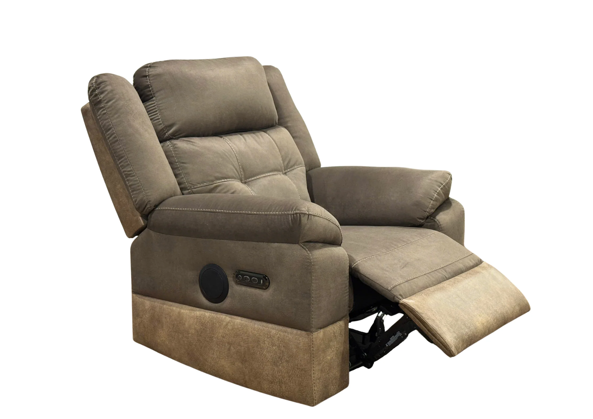 Two-Tone Power Recliner with USB Charging & Built-In Speaker - Image 5