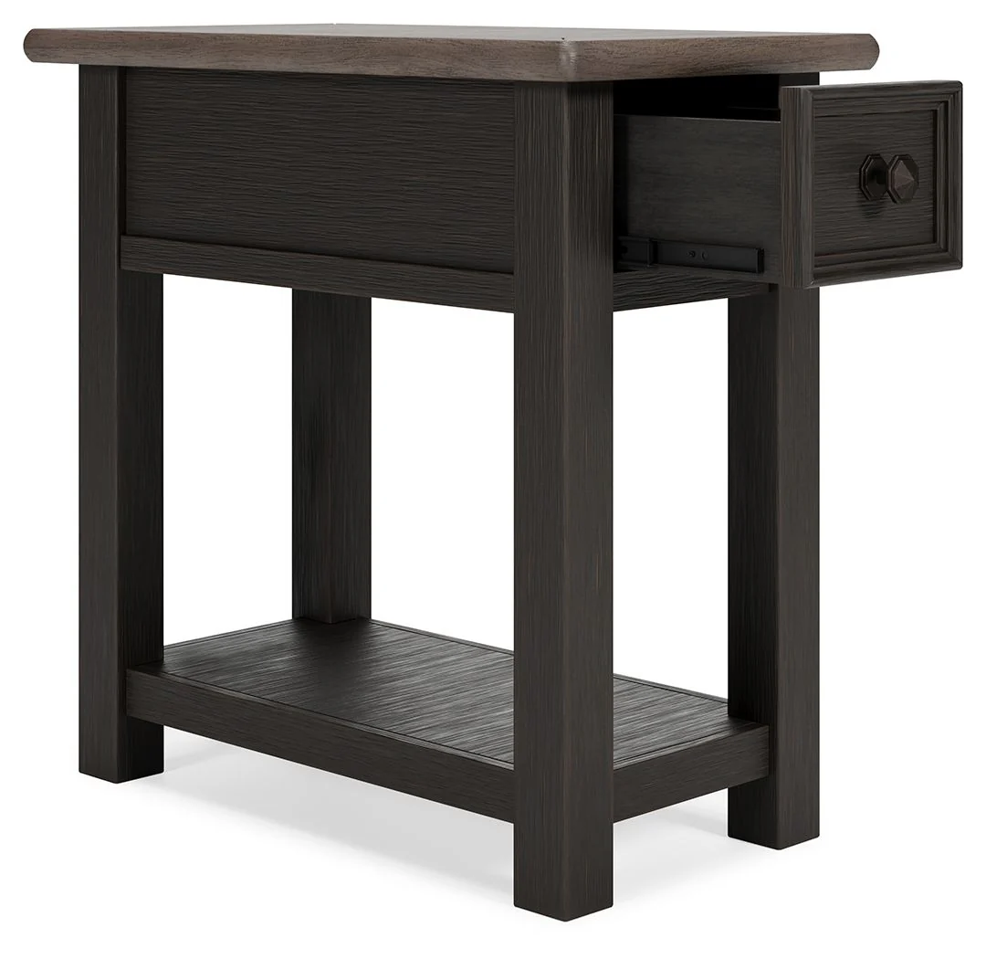 Tyler Creek - Chair Side End Table - Black / Gray - Image 6