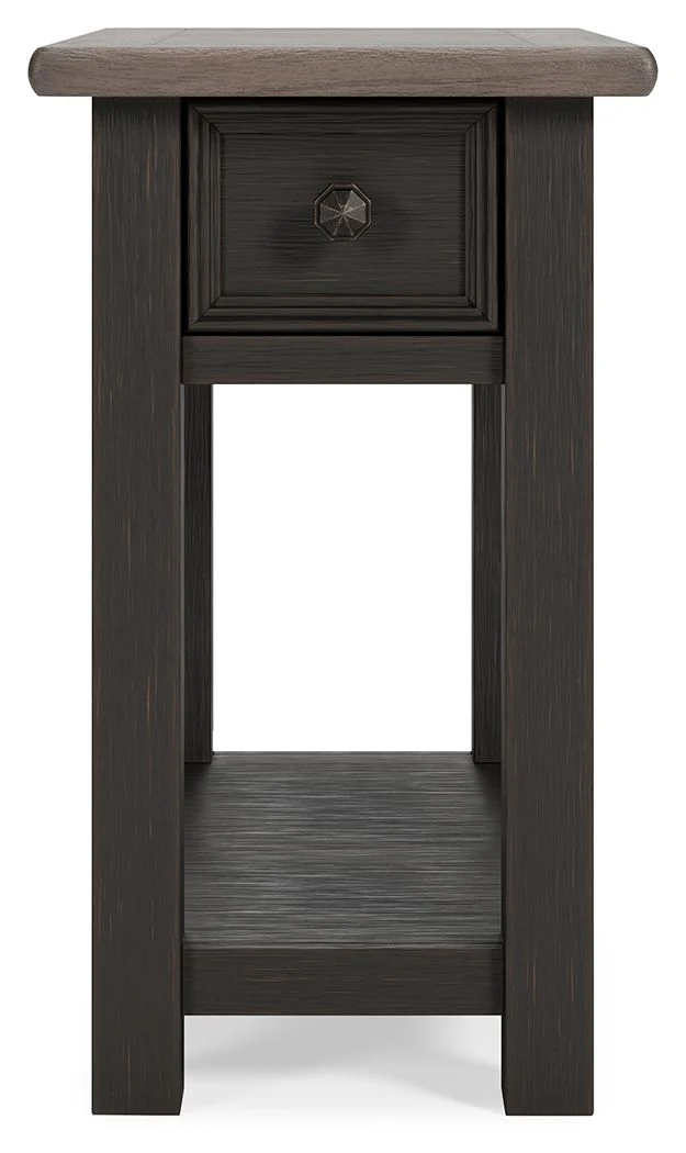 Tyler Creek - Chair Side End Table - Black / Gray - Image 7