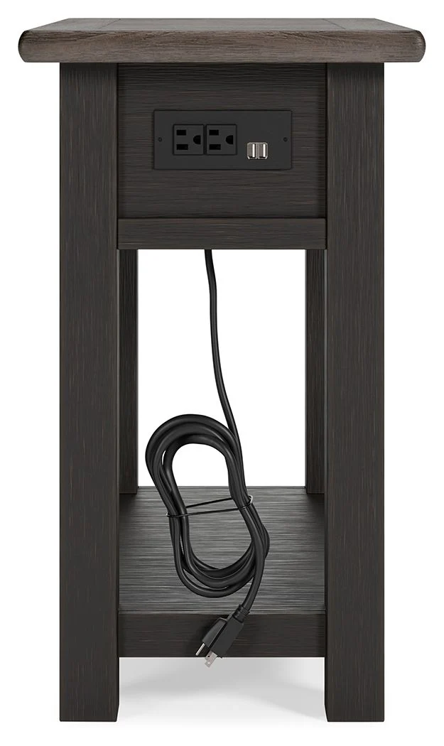 Tyler Creek - Chair Side End Table - Black / Gray - Image 8