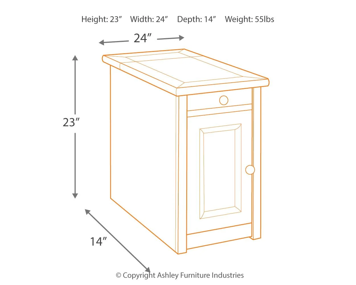 Tyler Creek - Chair Side End Table - Grayish Brown / Black - Image 12