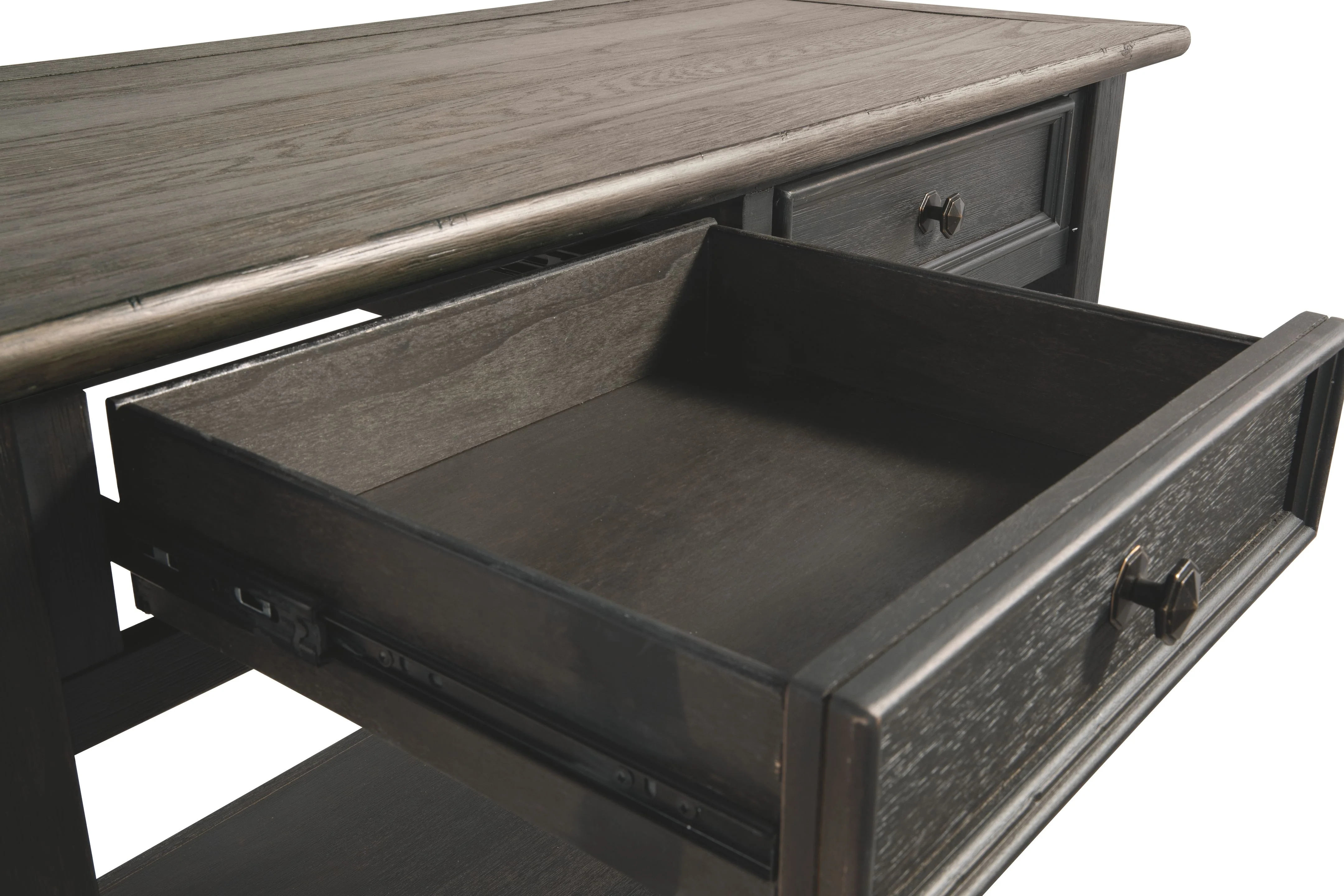 Tyler Creek - Sofa Table - Grayish Brown / Black - Image 5