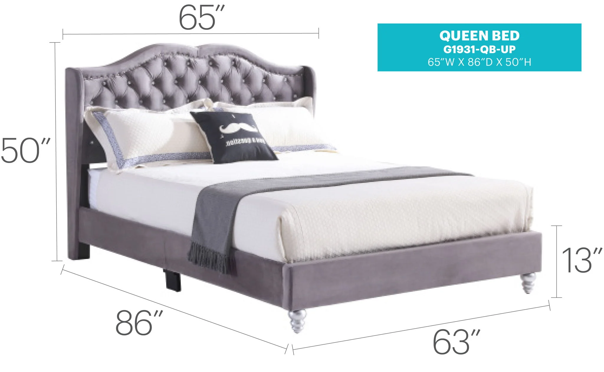 Upholstered Bed Transitional - Image 38