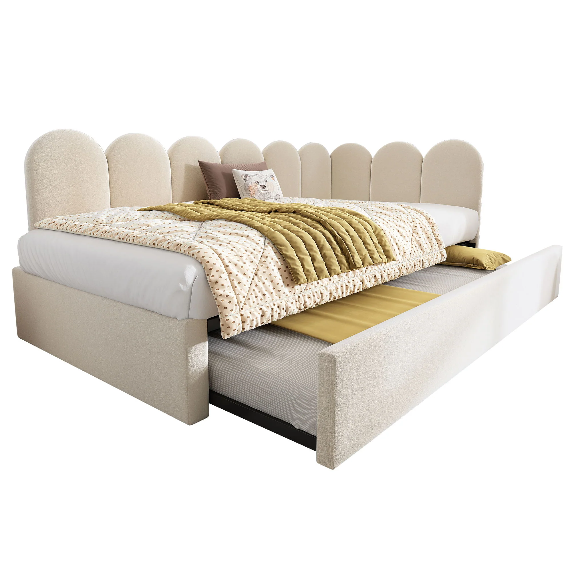 Upholstered Daybed With Metal Slatted Base - Image 16