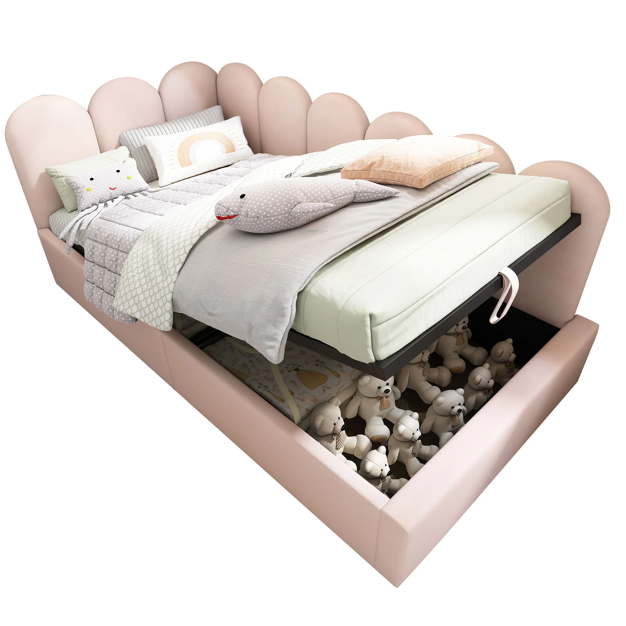 Upholstered Daybed With Metal Slatted Base - Image 19