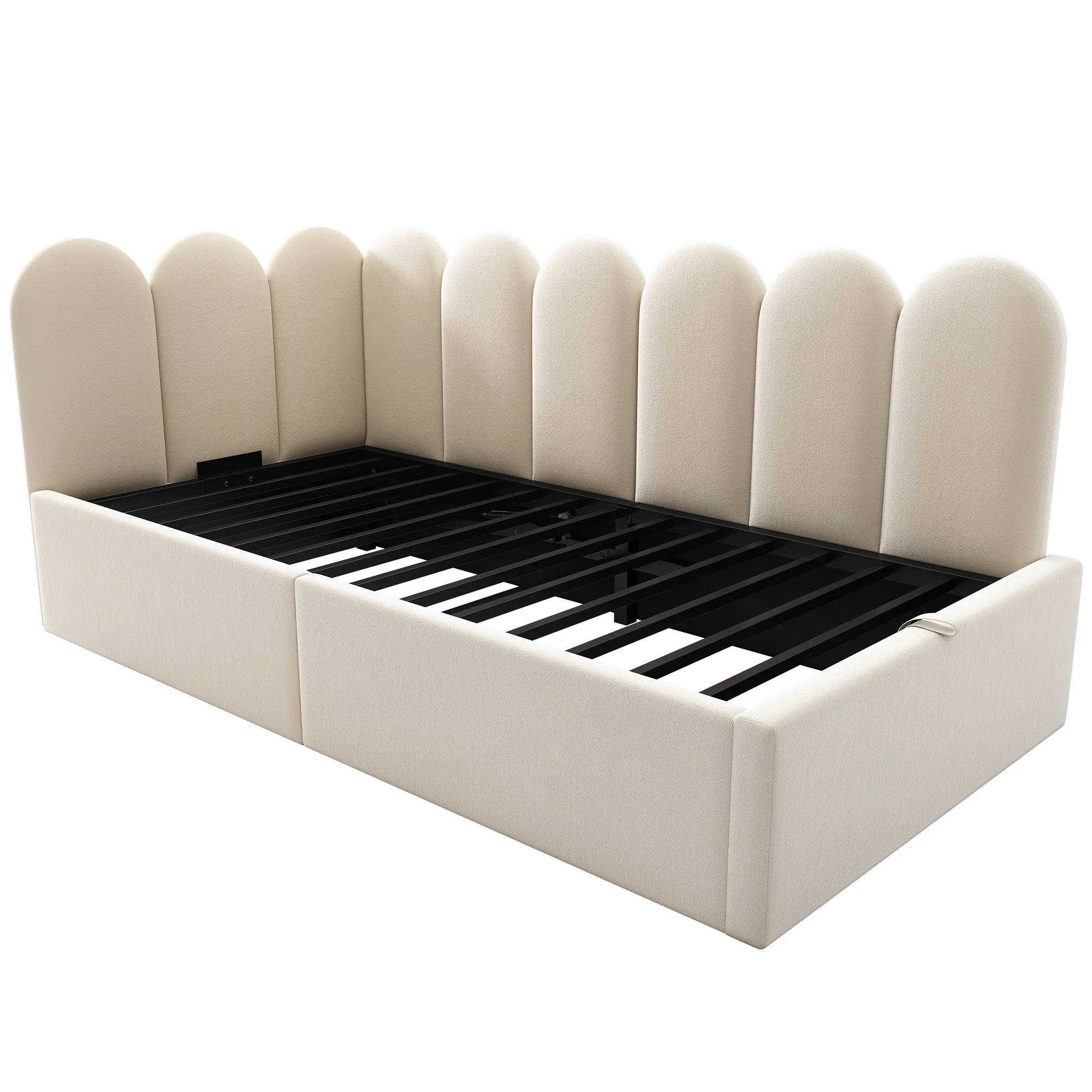 Upholstered Daybed With Metal Slatted Base - Image 42