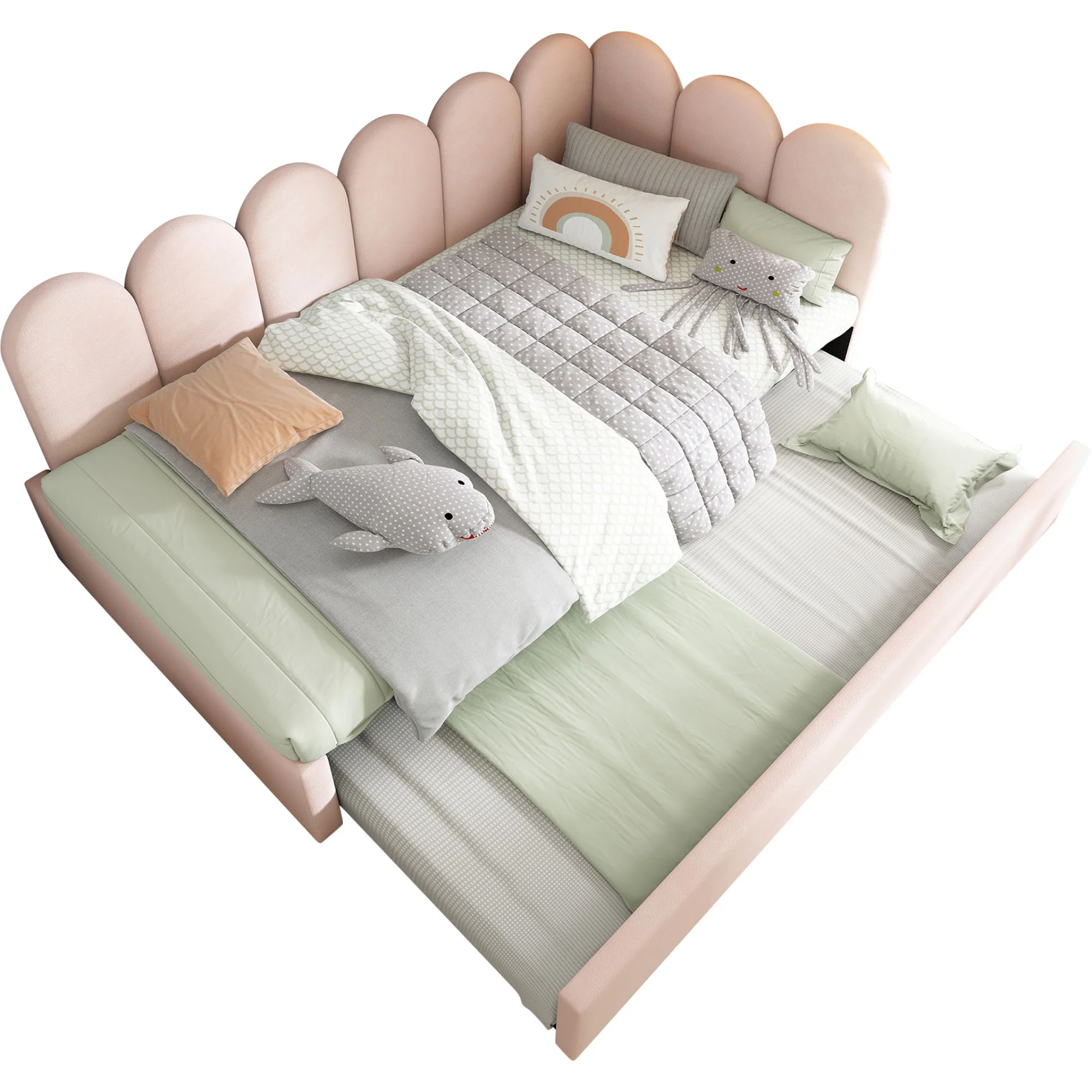 Upholstered Daybed With Metal Slatted Base - Image 5
