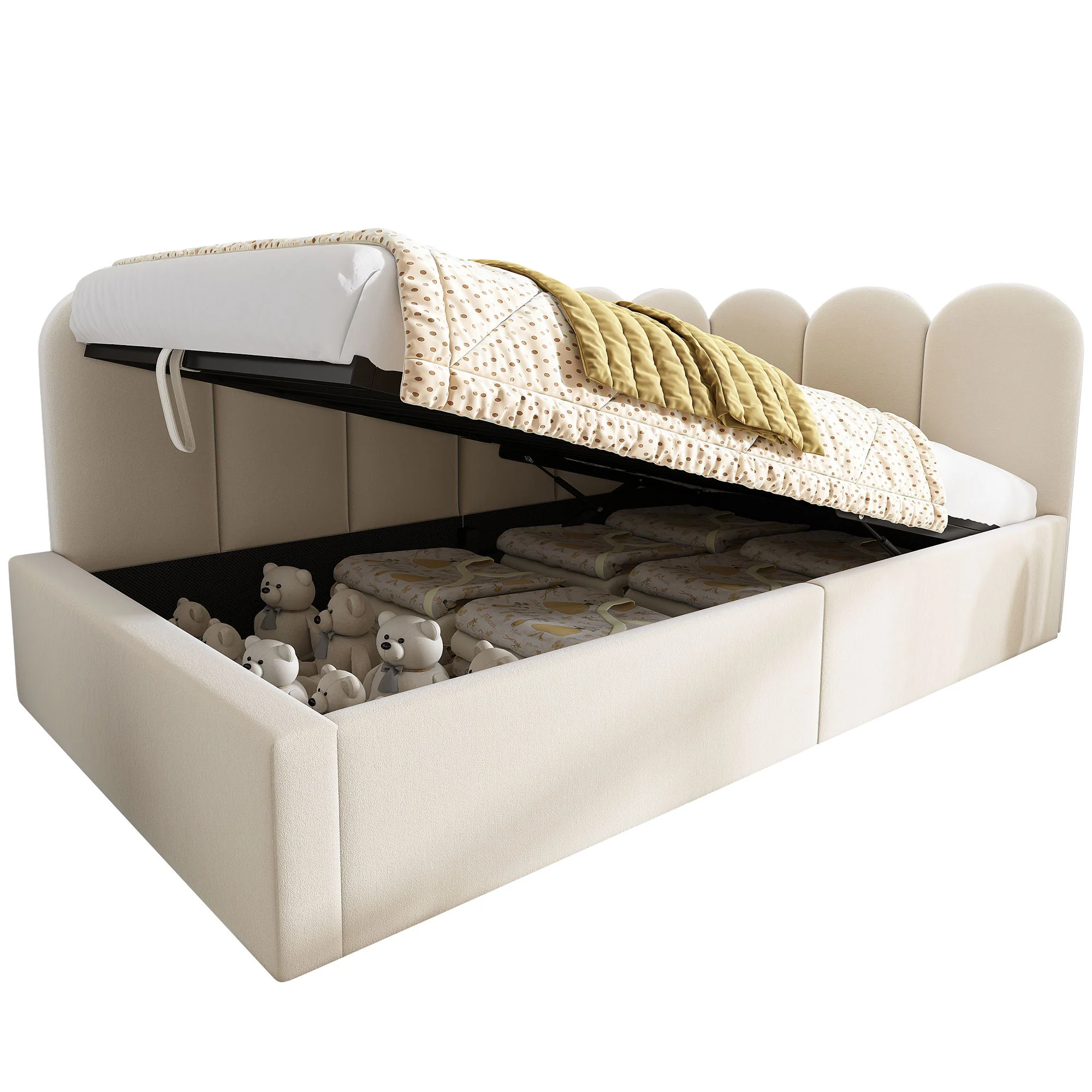 Upholstered Daybed With Metal Slatted Base - Image 70