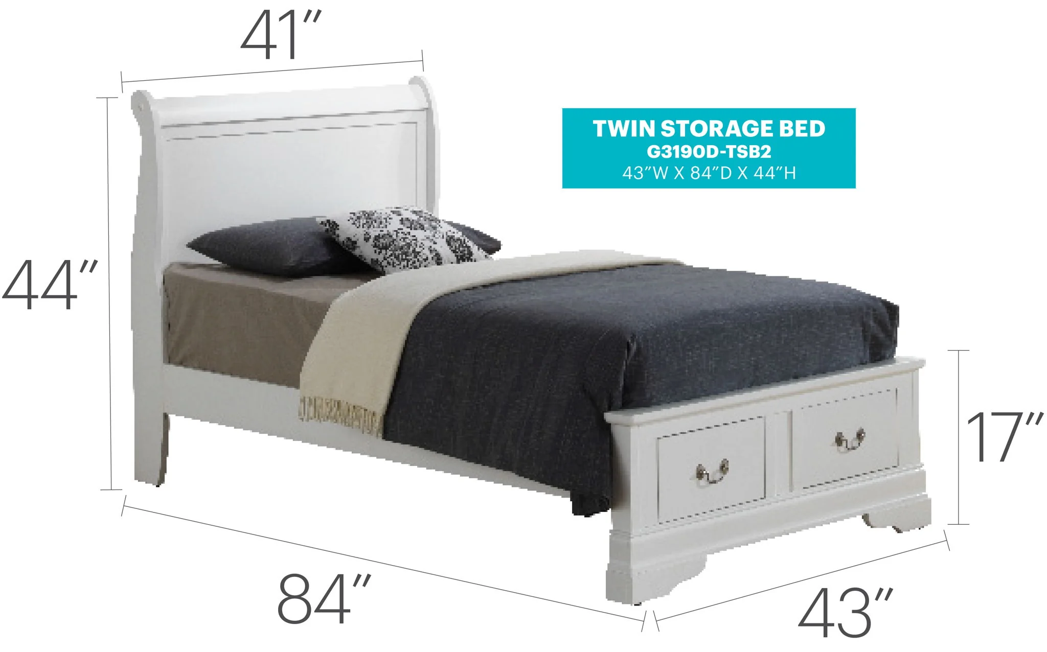 Upholstered Panel Sleigh Bed Design - Image 11