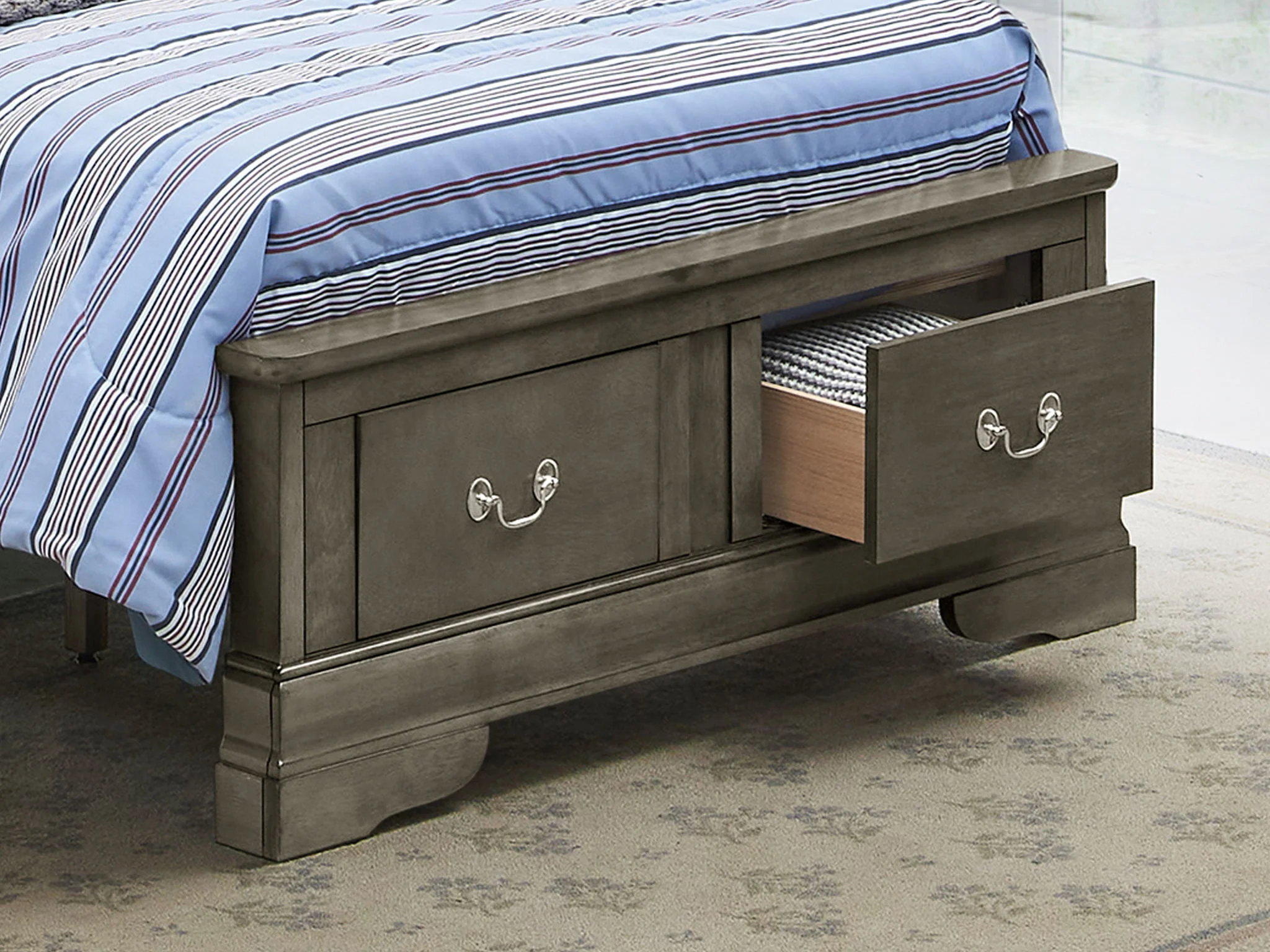 Upholstered Panel Sleigh Bed Design - Image 18